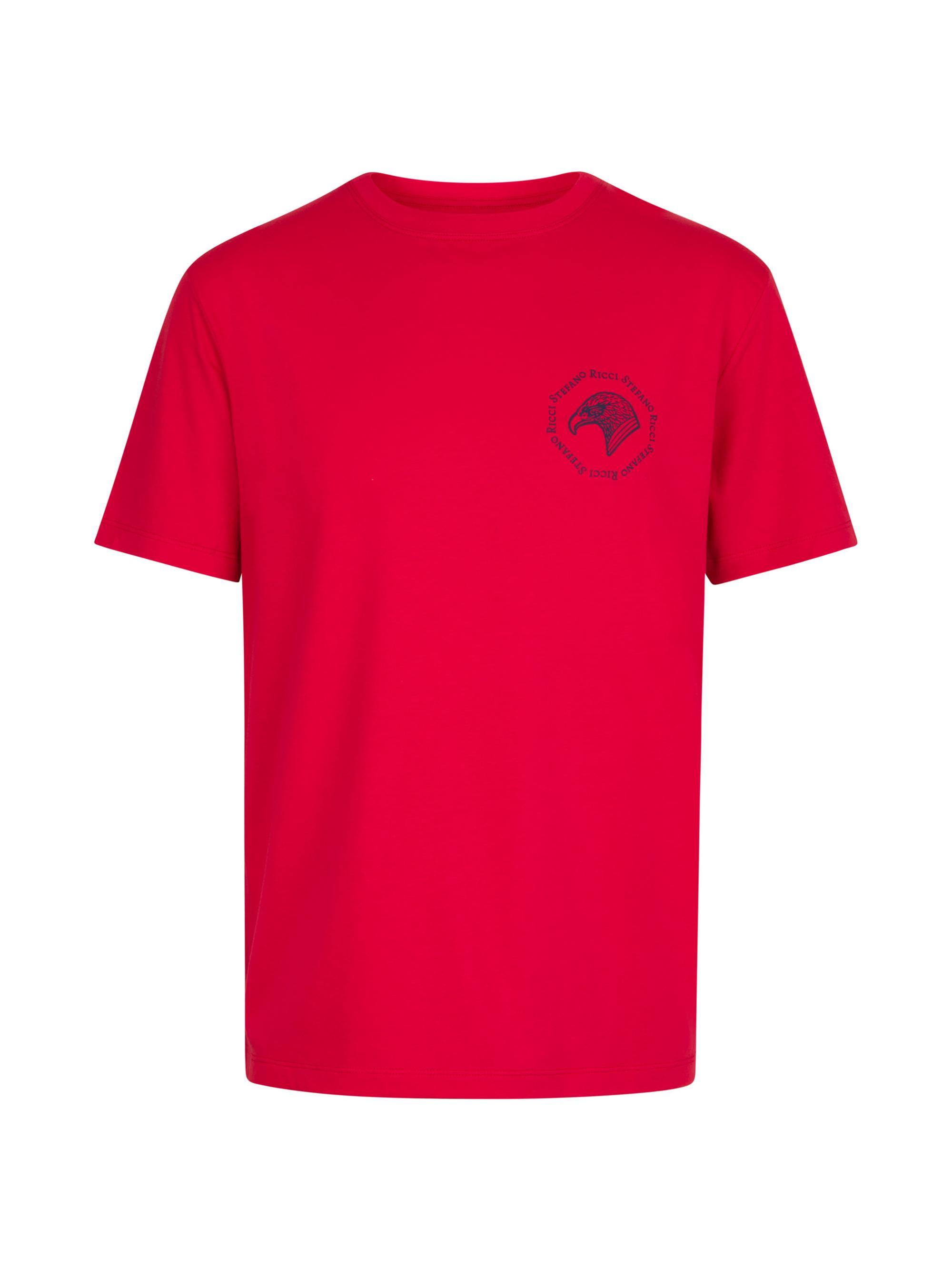 Stefano Ricci Men's Crewneck T-Shirt - Red | Thumbnail 3