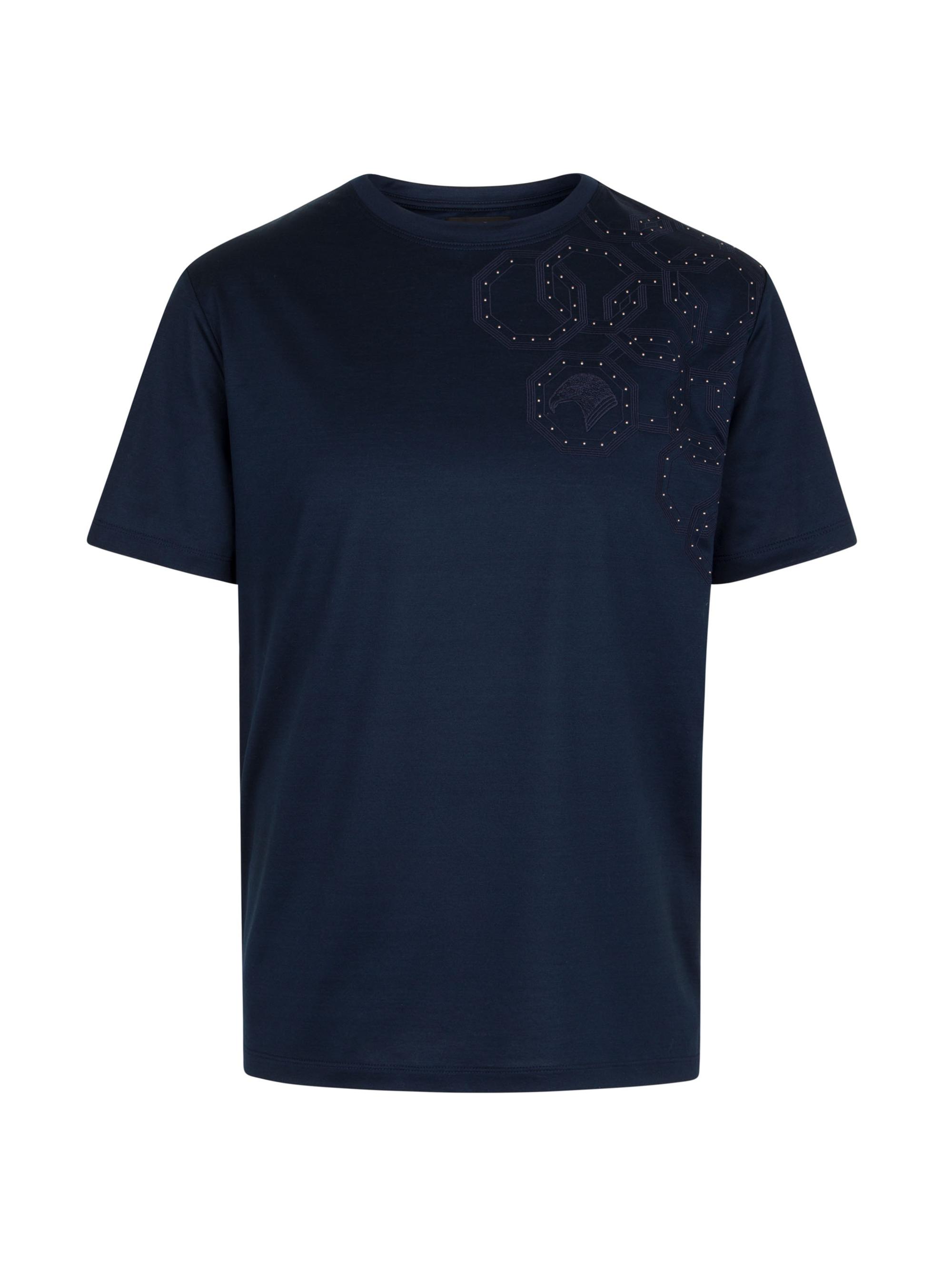 Stefano Ricci Men's Crewneck T-Shirt - Dark Blue