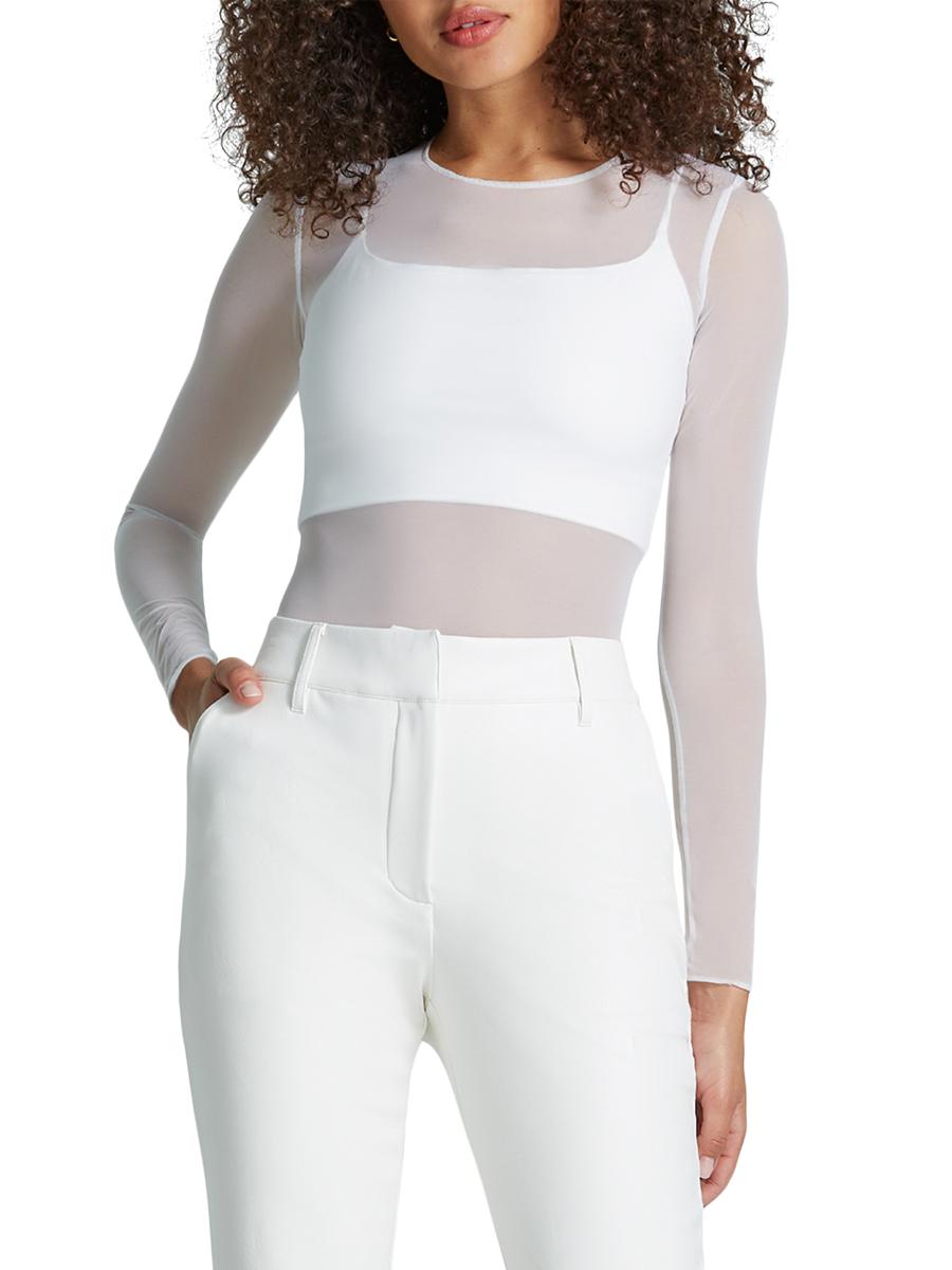 Commando Chic Mesh Long-Sleeve Blouse | Saks Fifth Avenue
