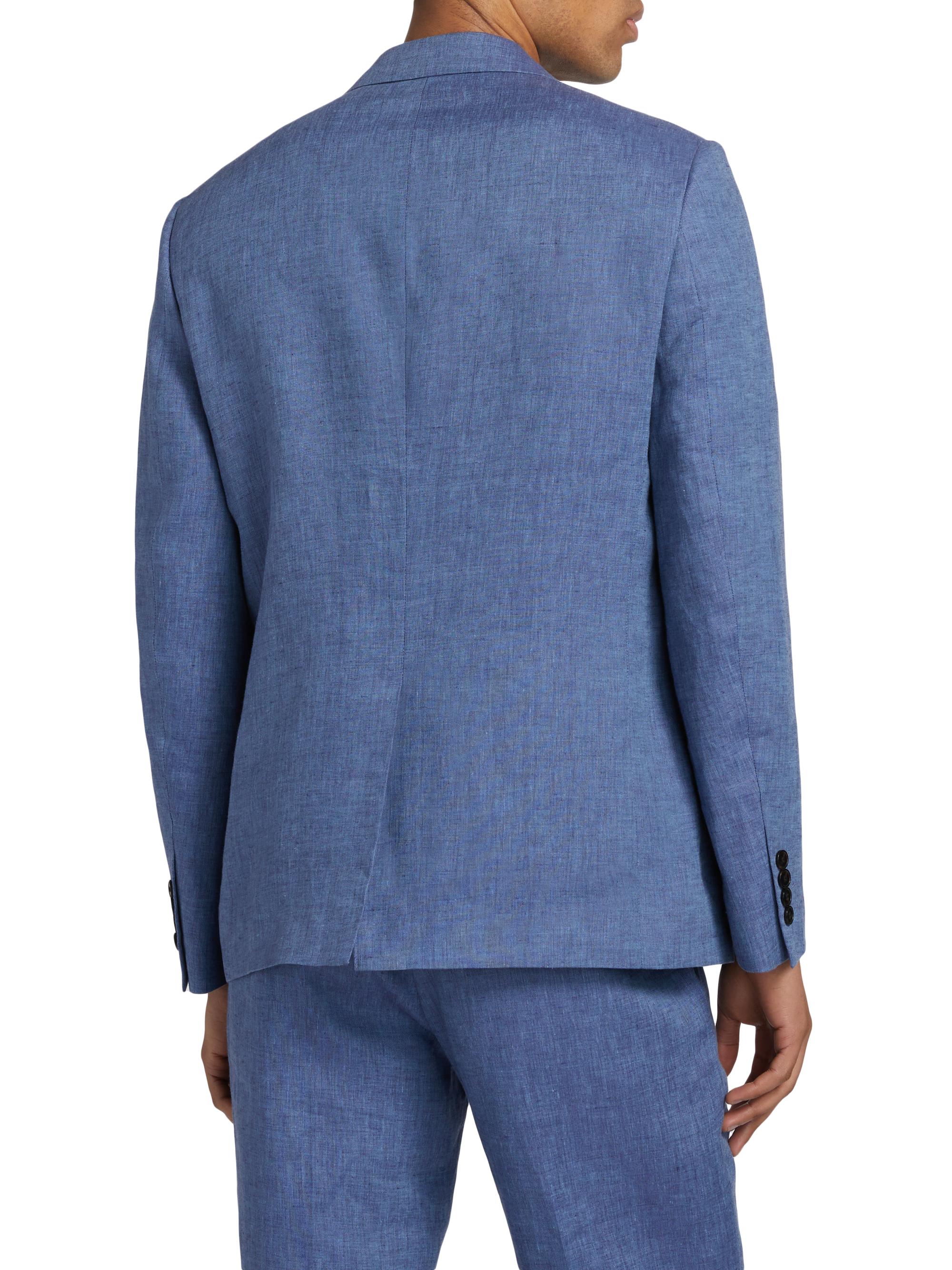 Theory Chambers Linen Two-Button Suit Jacket | Saks Fifth Avenue