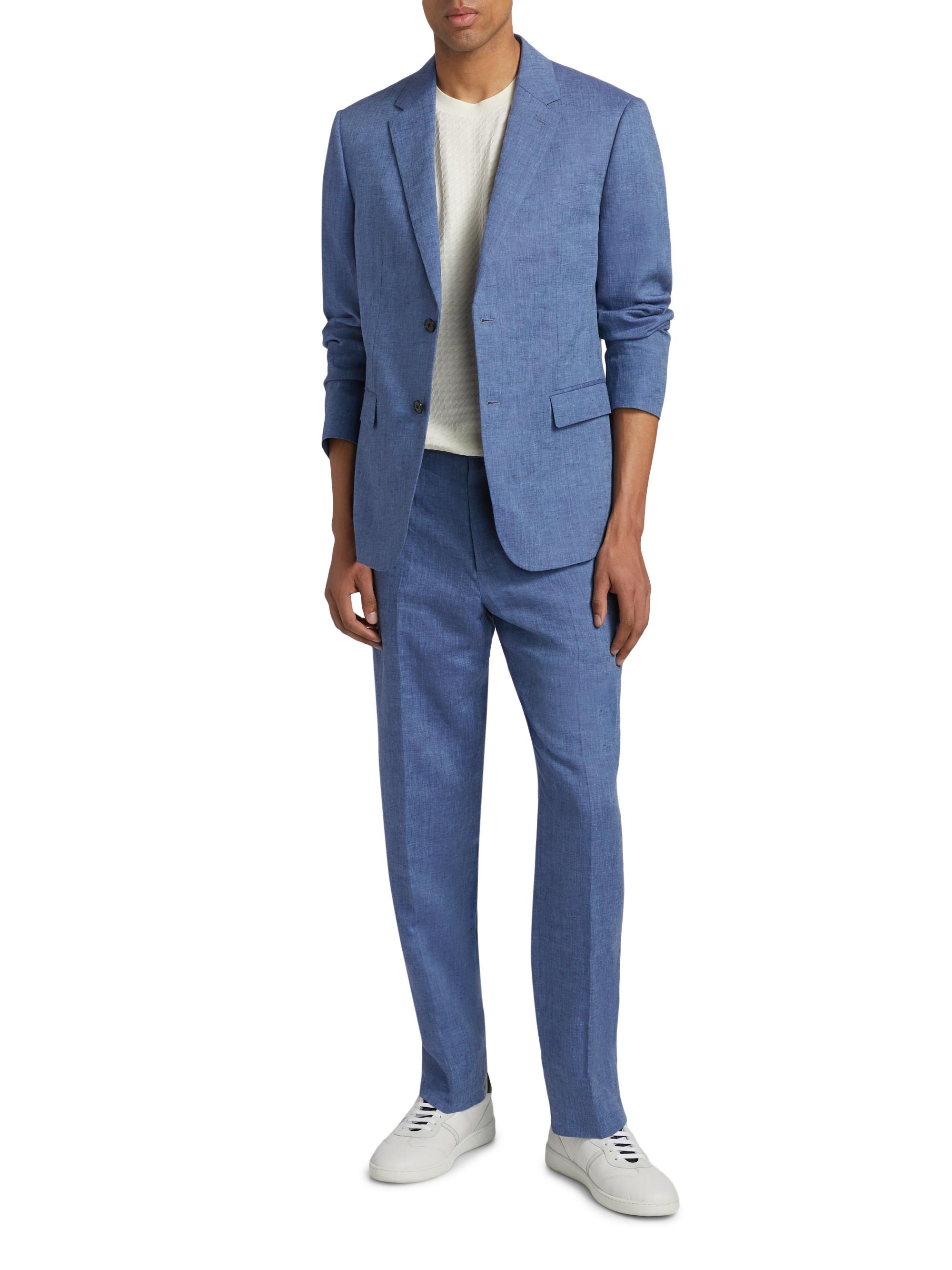 Theory Chambers Linen Two-Button Suit Jacket | Saks Fifth Avenue