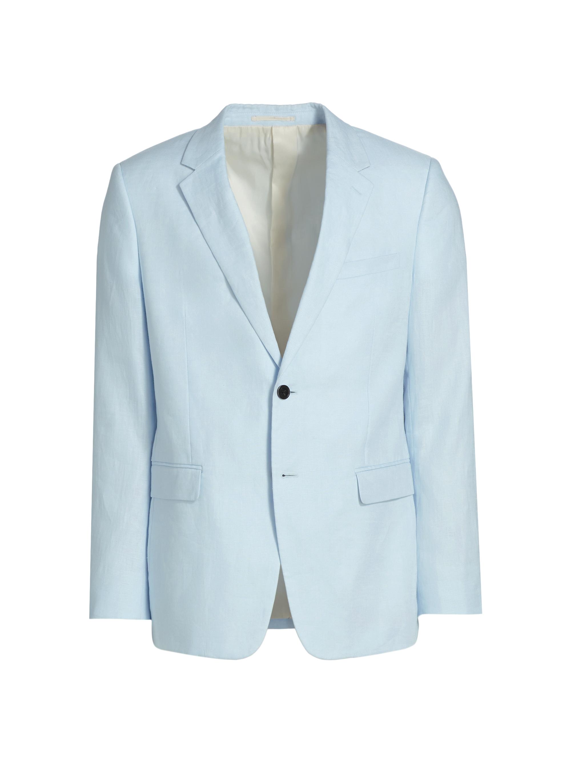 Theory Men's Chambers Linen Two-Button Suit Jacket - Fog Blue