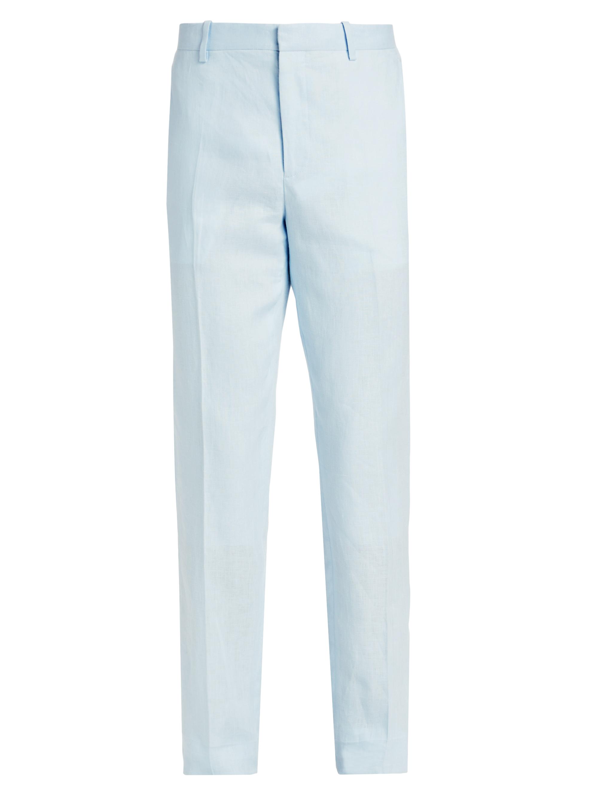 Theory Men's Mayer Linen Suit Pants - Fog Blue