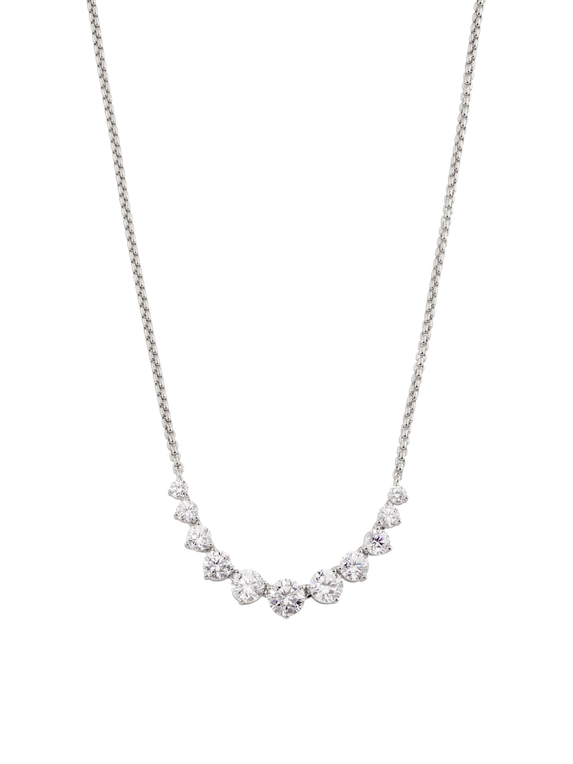 Adriana Orsini Women's Perfect Rhodium-Plated & Cubic Zirconia Bar Tennis Necklace - Rhodium