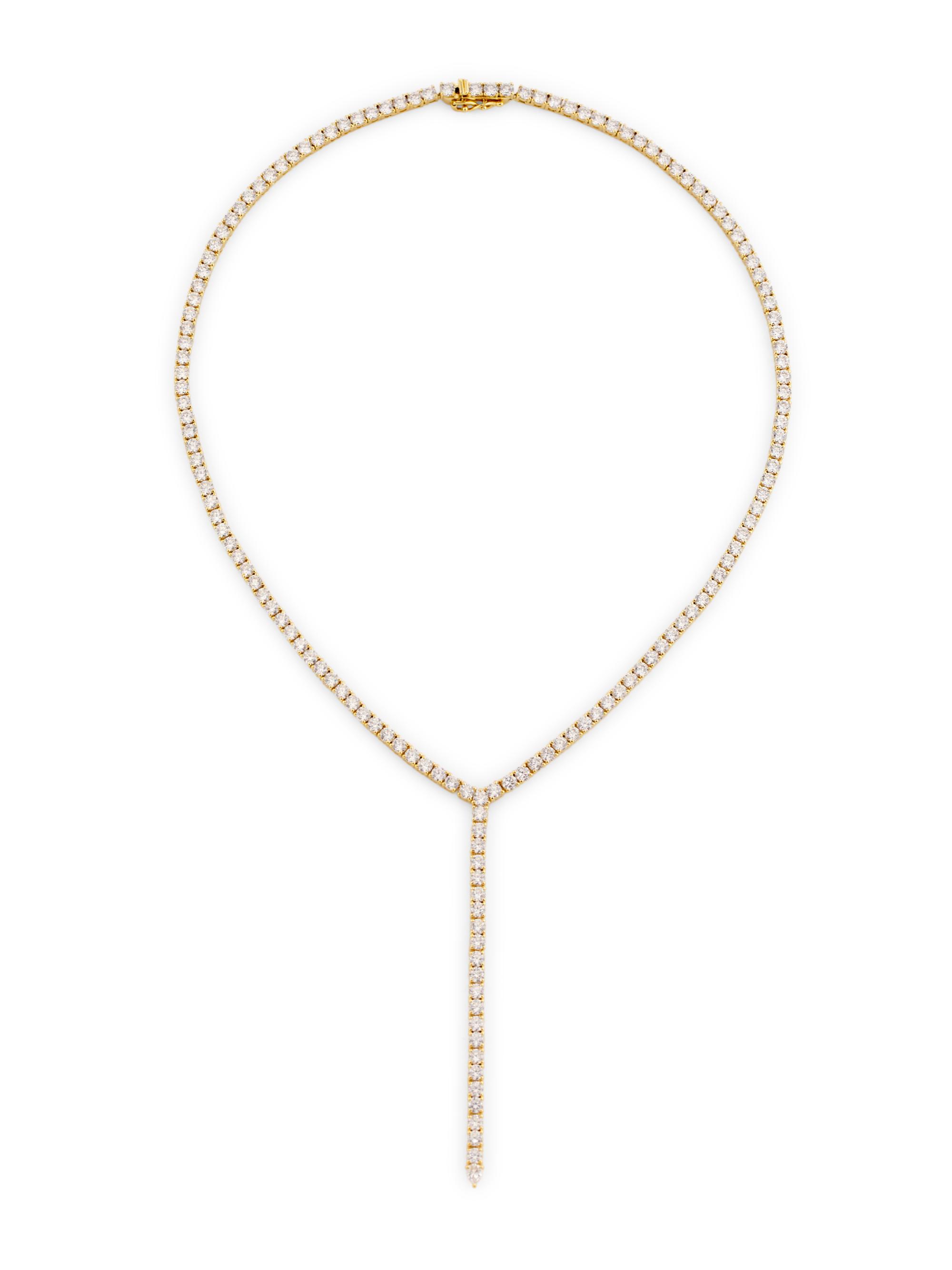 Adriana Orsini Women's Perfect 18K Gold-Plated & Cubic Zirconia Tennis Y Necklace - Gold