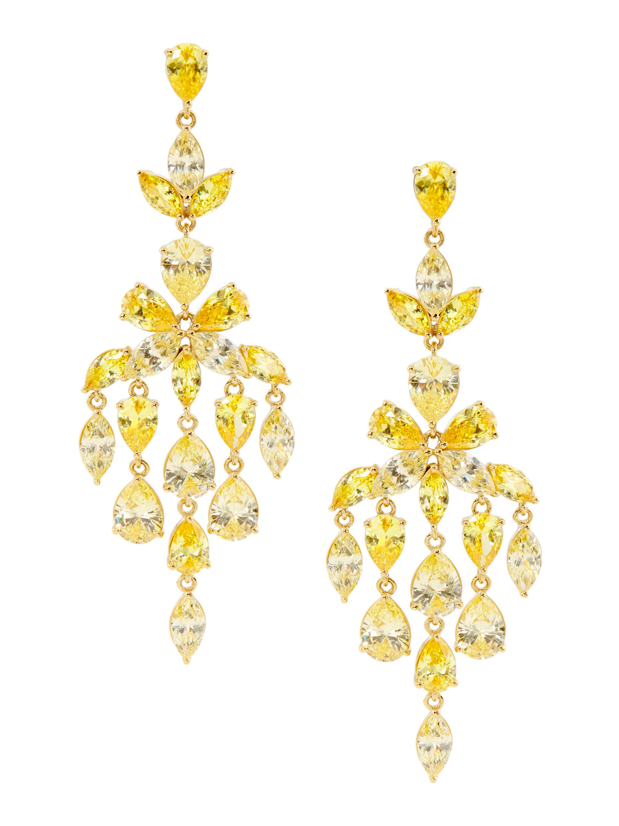 Adriana Orsini Women's Galore 18K Gold-Plated & Cubic Zirconia Chandelier Earrings - Yellow Stone
