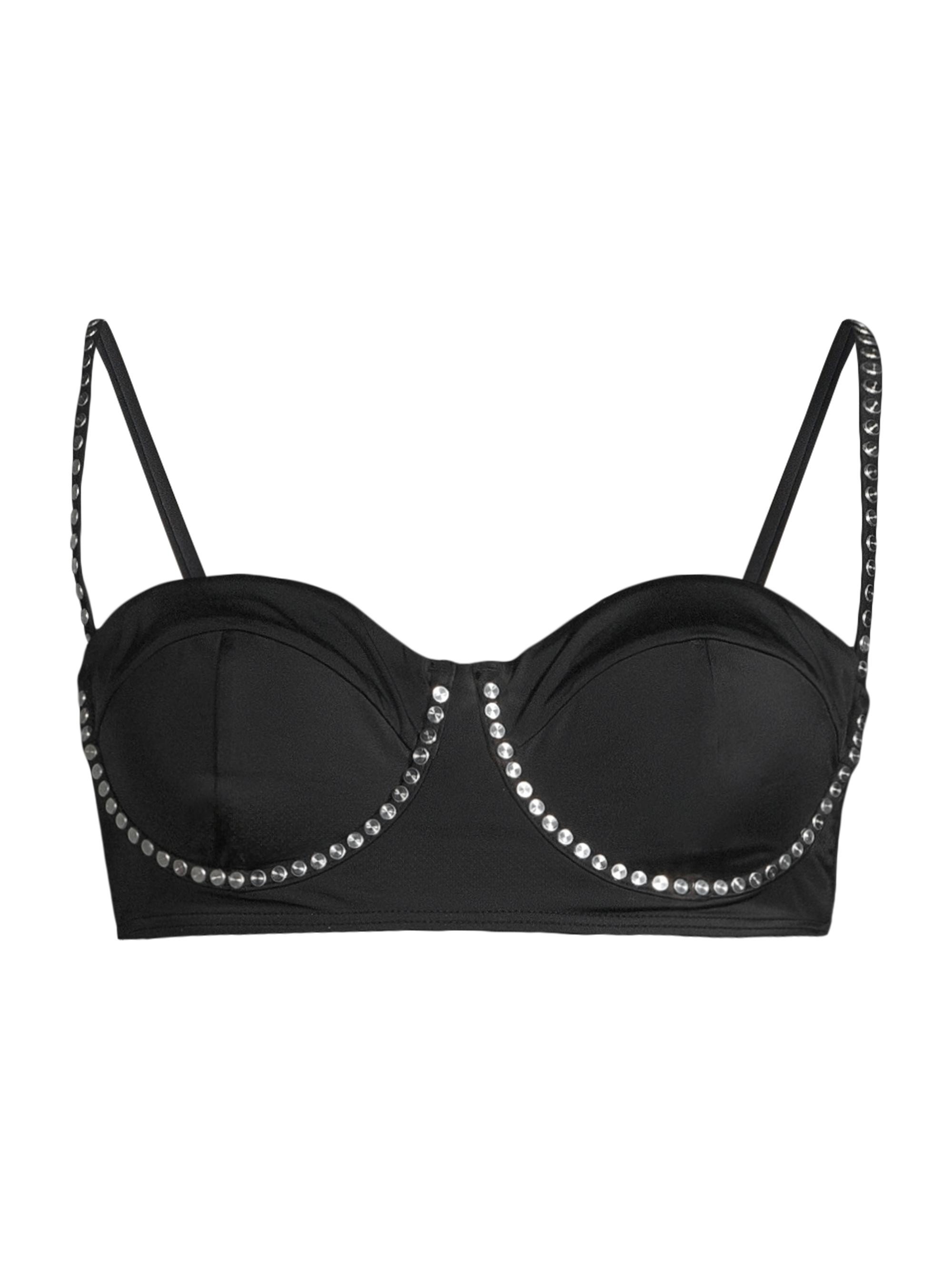 Milly Women's Studded Underwire Bikini Top - Black