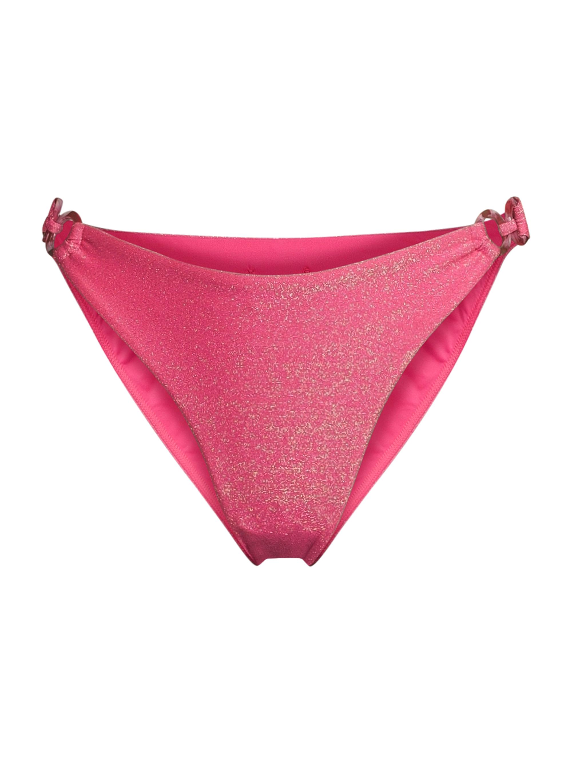 Milly Women's Shimmer O-Ring Bikini Bottom - Shimmer Pink