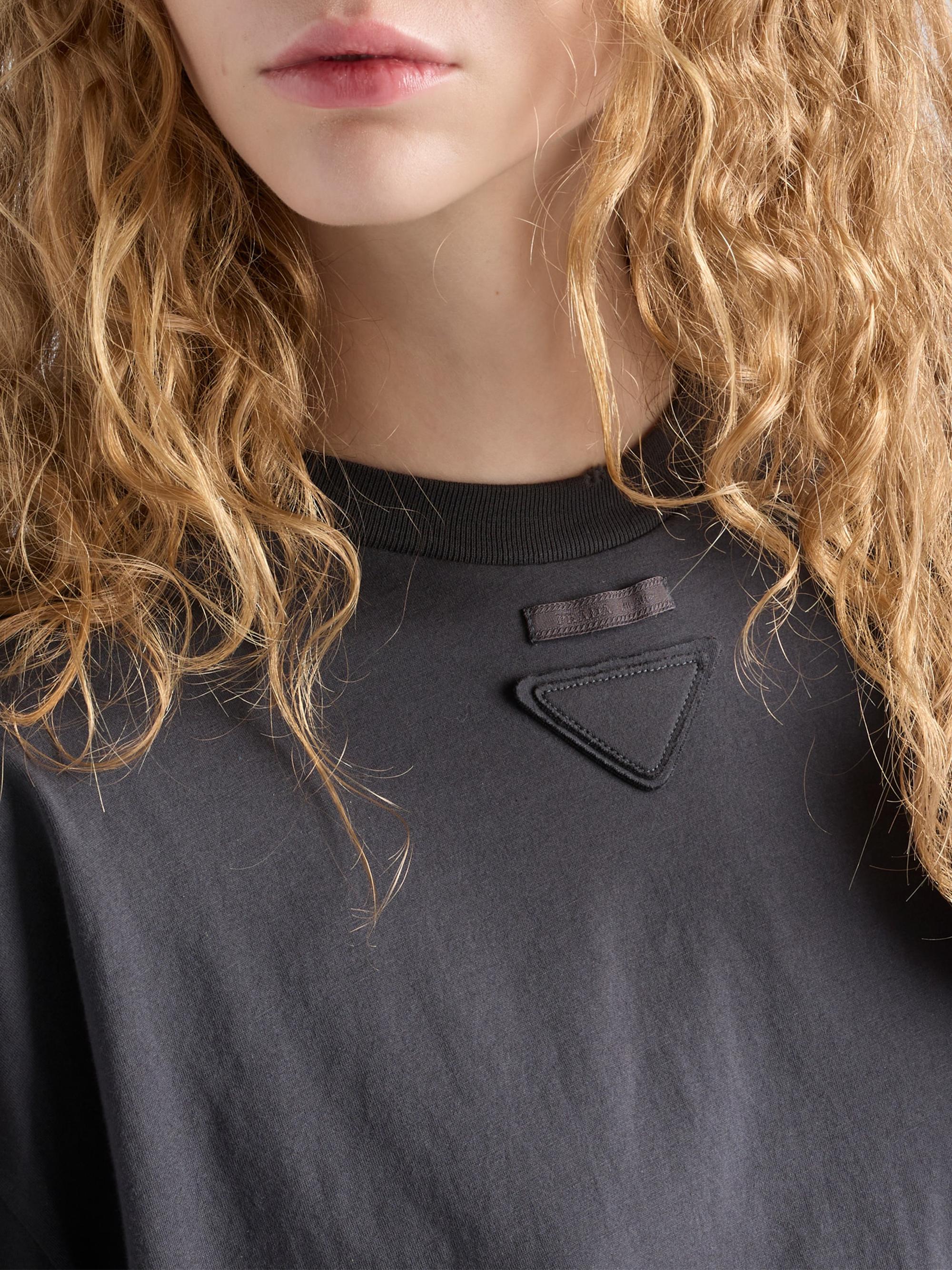 Prada Women's Jersey T-Shirt - Grey | Thumbnail 4
