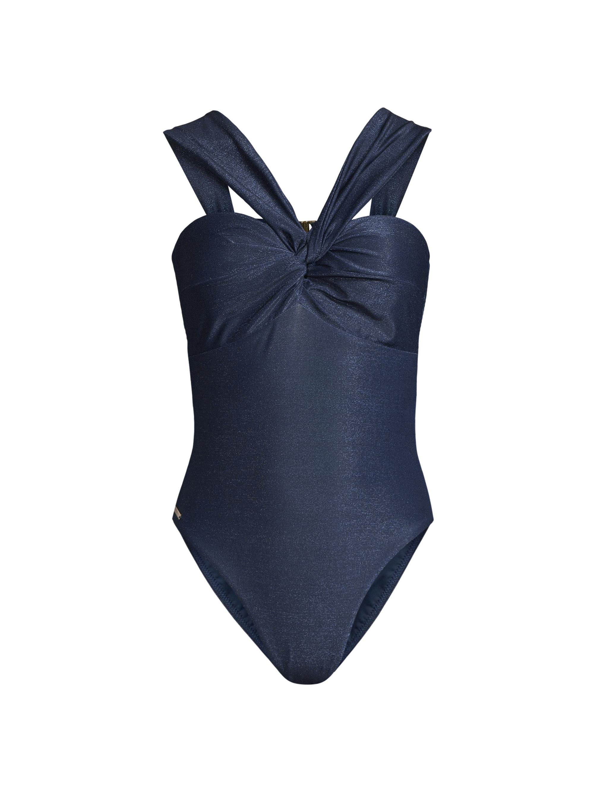 Milly Women's Betsy Twisted One-Piece Swimsuit - Navy