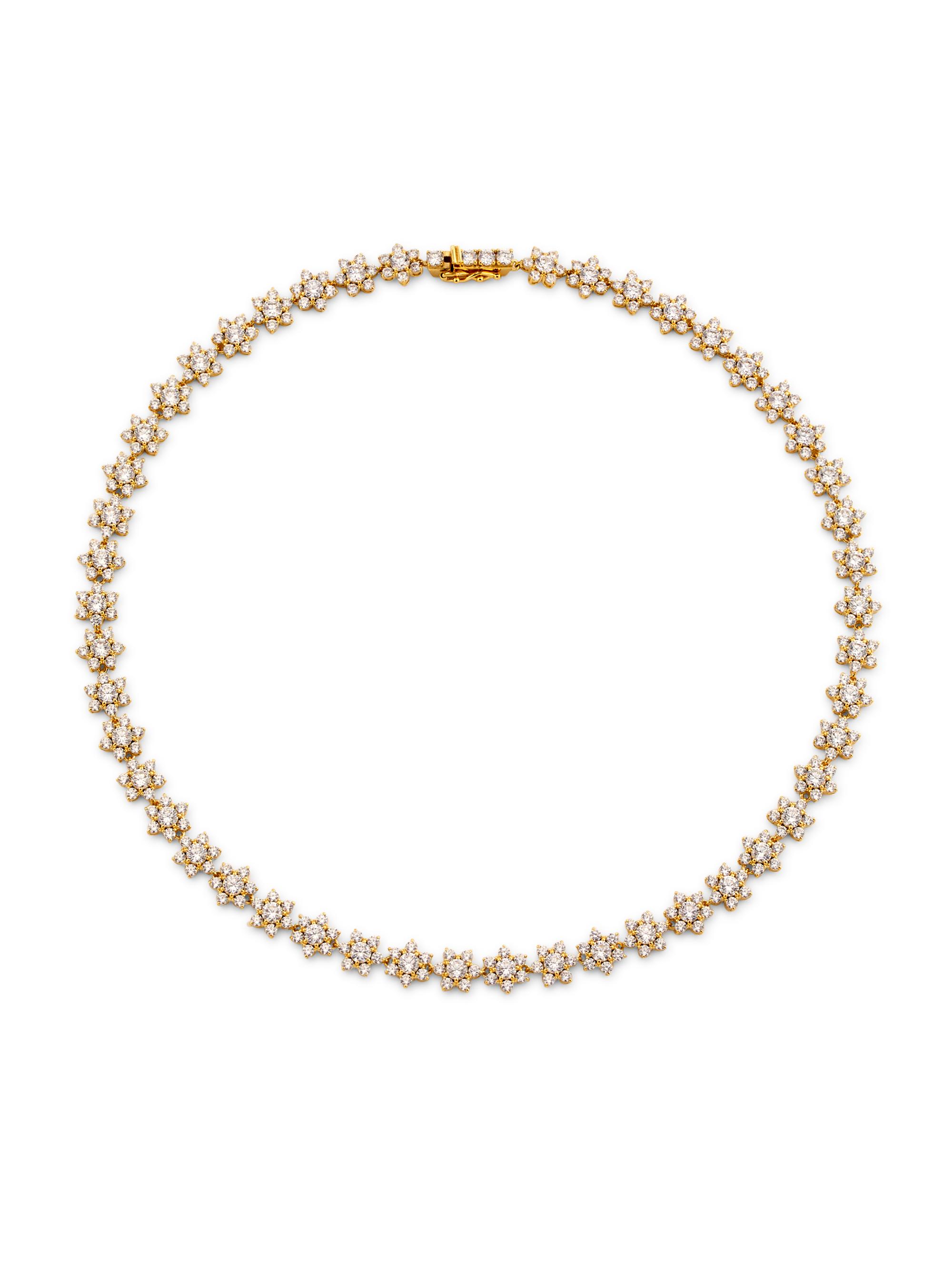 Adriana Orsini Women's Dahlia 18K Gold-Plated & Cubic Zirconia Cluster Collar Necklace - Gold