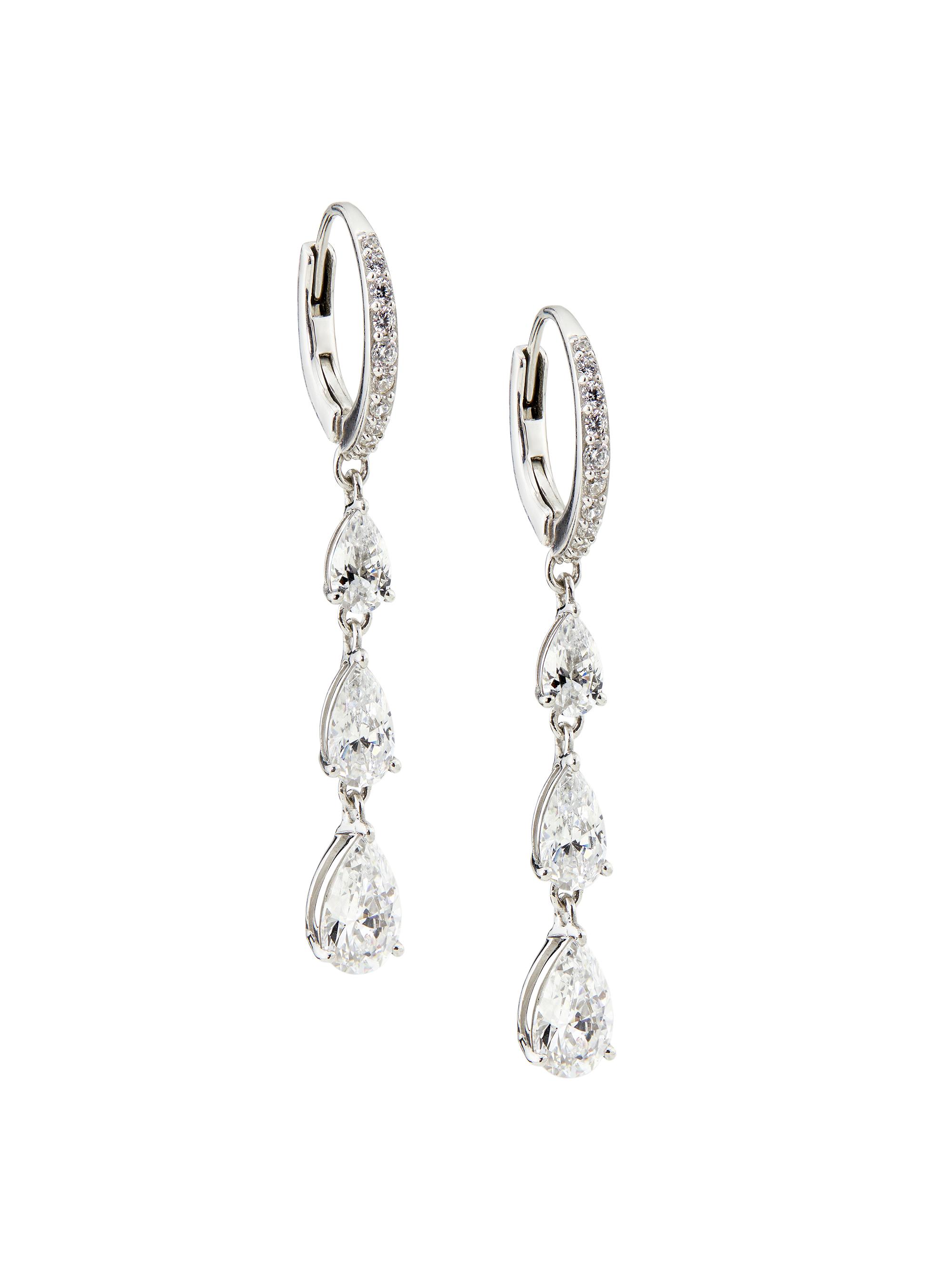 Adriana Orsini Women's Willow CUbic Zirconia Huggie Hoop Earrings - Gold