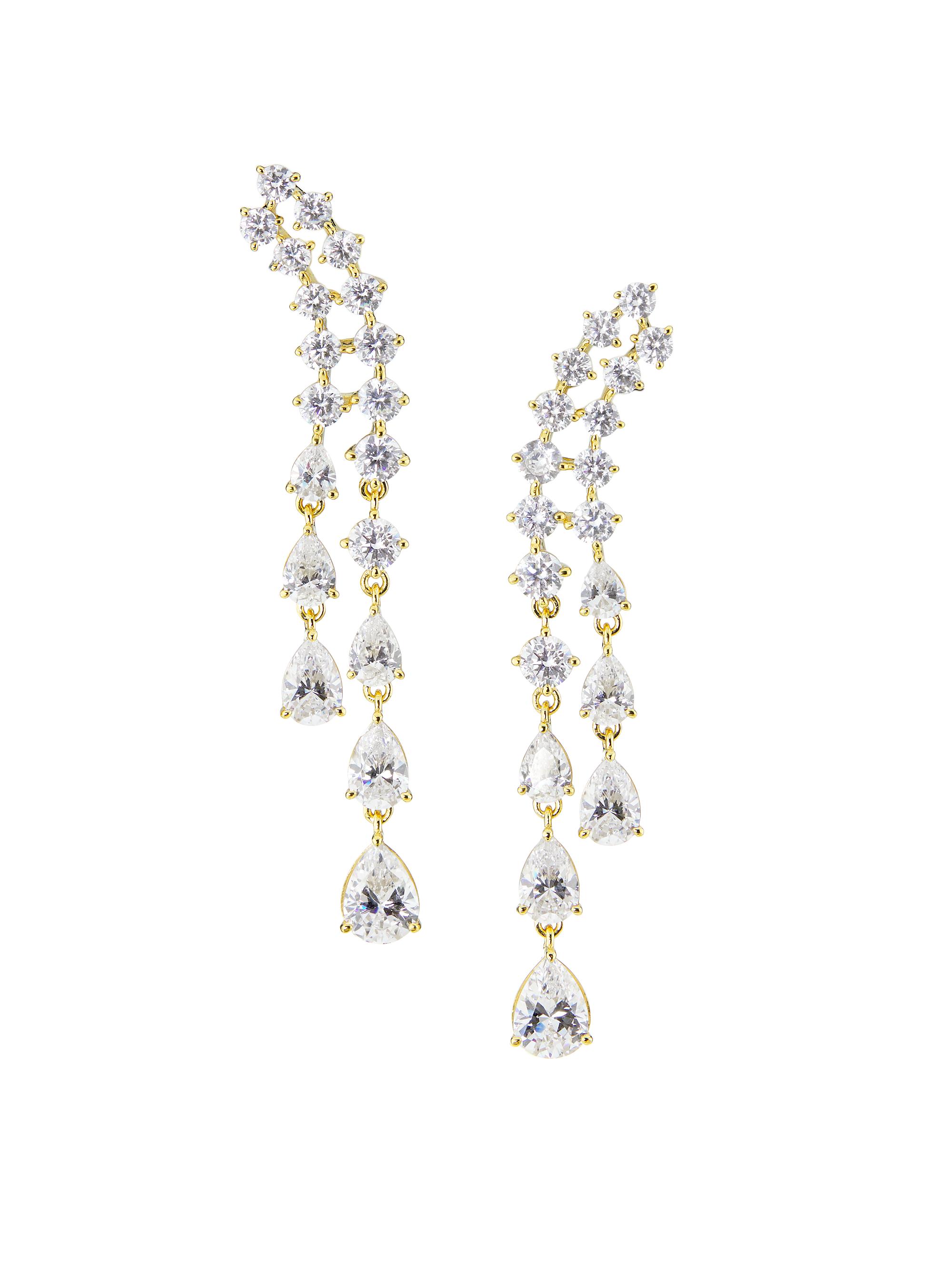 Adriana Orsini Women's Willow Cubic Zirconia Ear Climbers - Gold