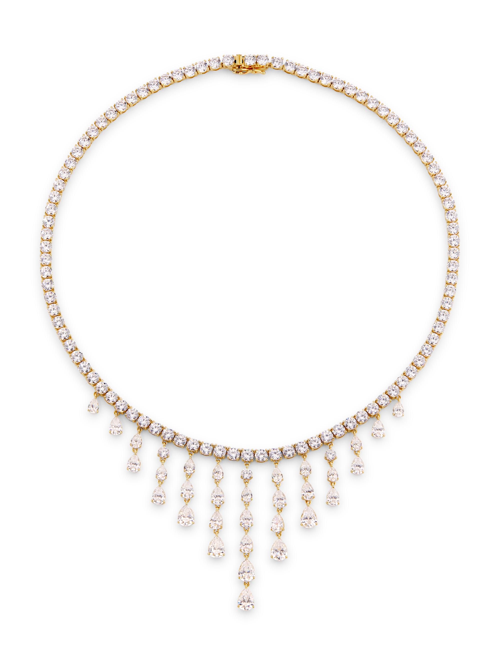 Adriana Orsini Women's Willow Drama 18K Gold-Plated & Cubic Zirconia Collar Necklace - Gold