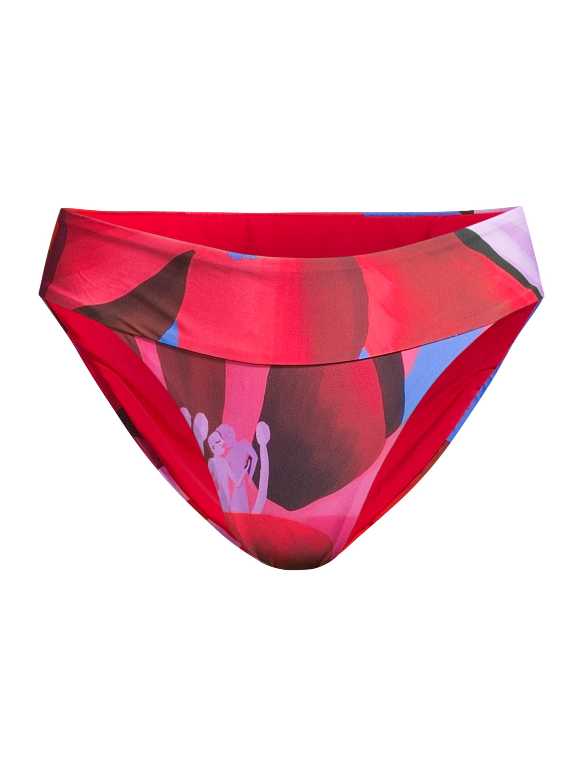 Farm Rio Women's Watercolor Floral Bikini Bottoms - Watercolor