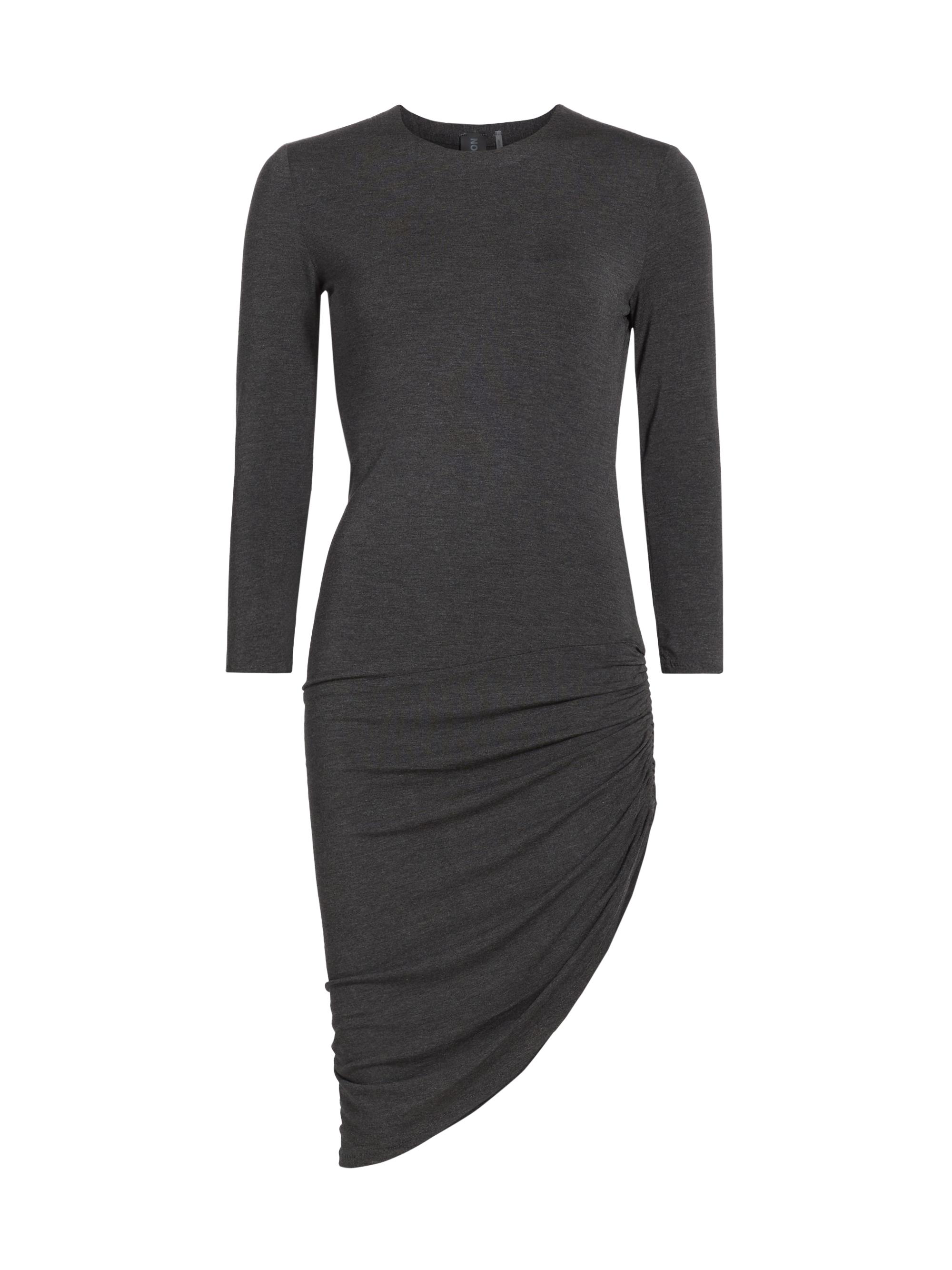Norma Kamali Women's Side Drape Minidress - Dark Grey