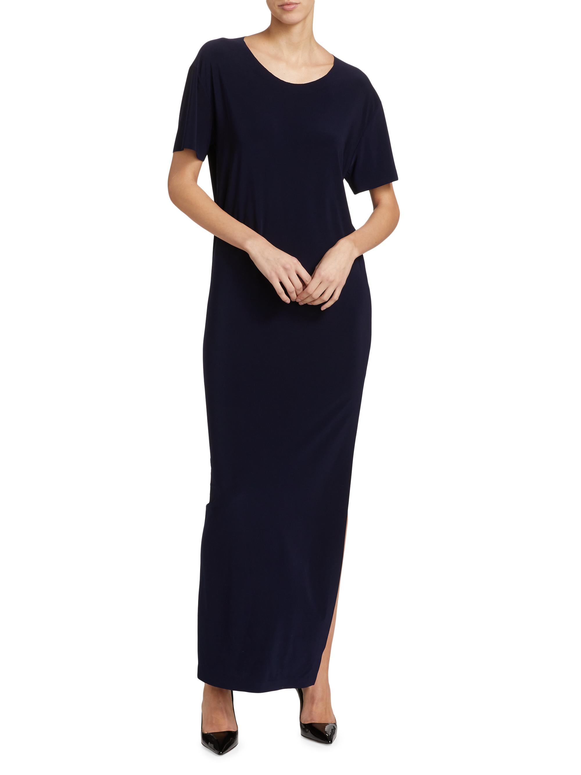 Norma Kamali Jersey Slit T-Shirt Maxi Dress | Saks Fifth Avenue