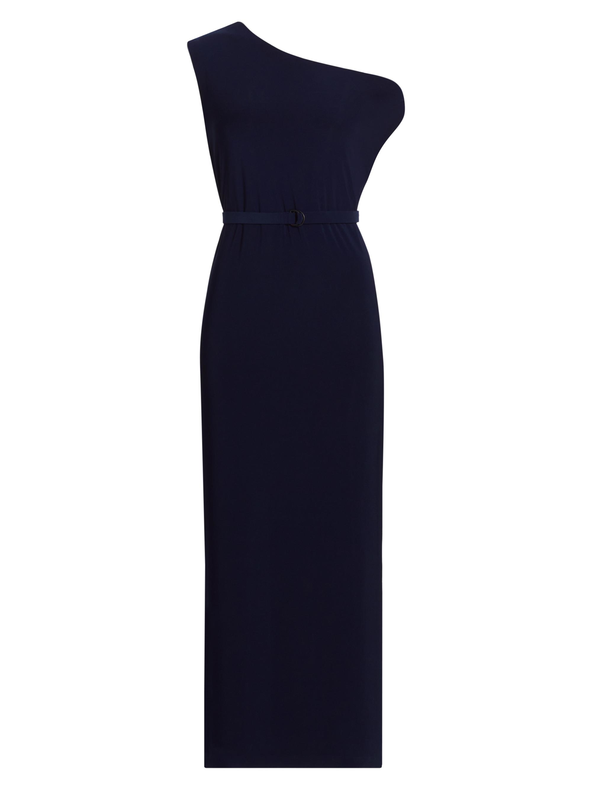 Norma Kamali Women's Belted One-Shoulder Gown - True Navy