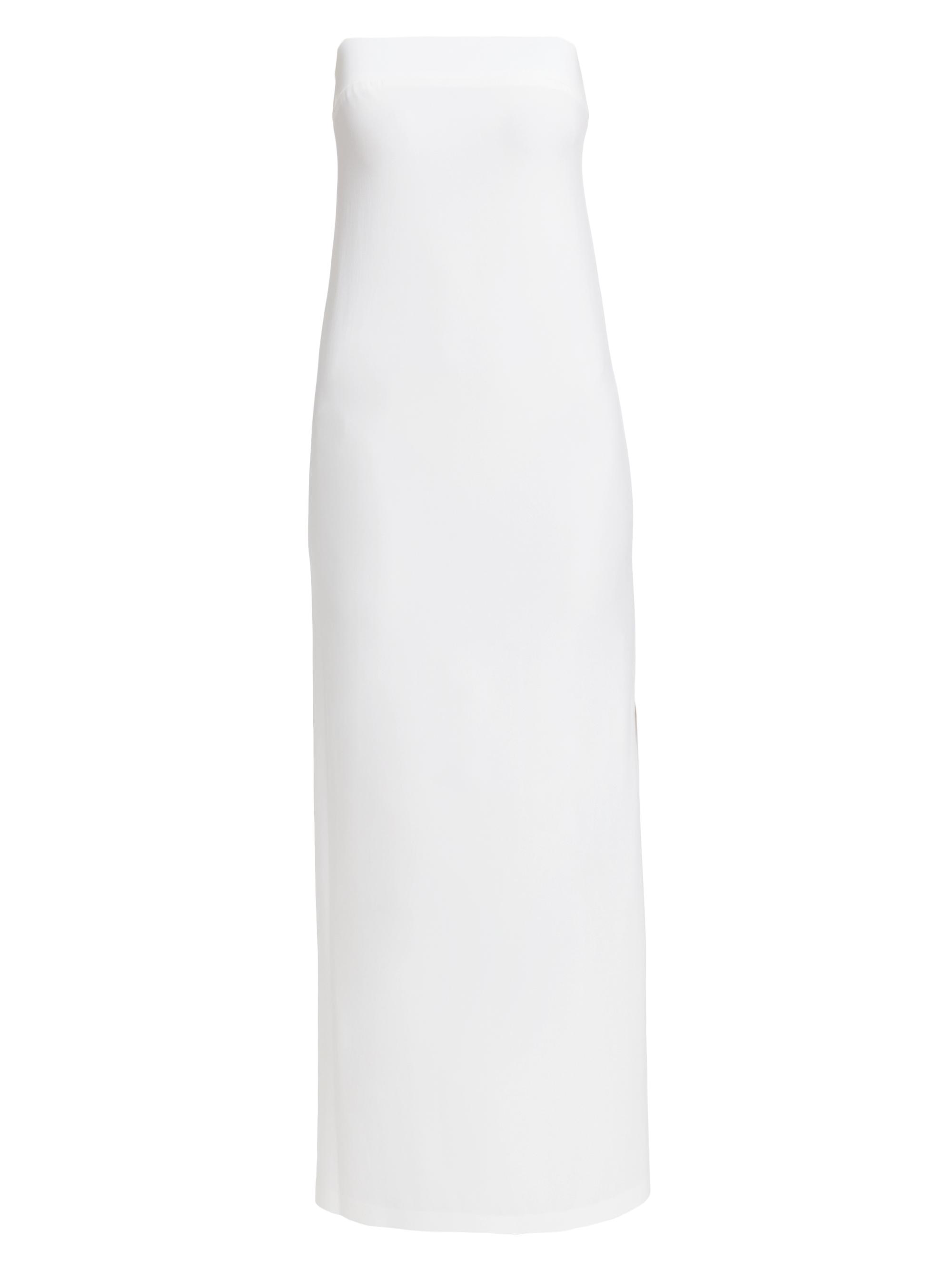 Norma Kamali Women's Strapless Side Slit Column Gown - Snow White