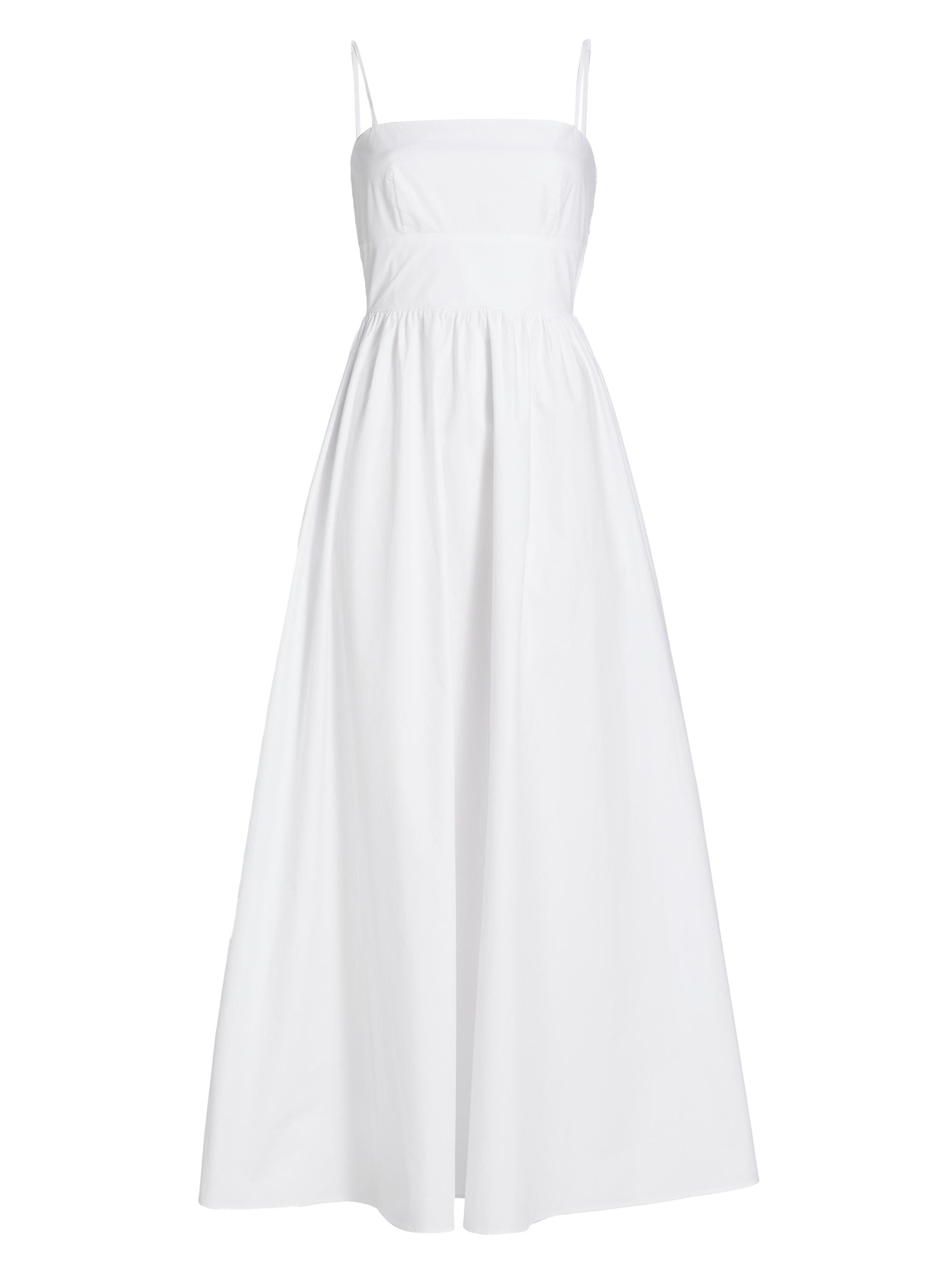 susana monaco Women's Poplin Smocked-Back Maxi Dress - Sugar