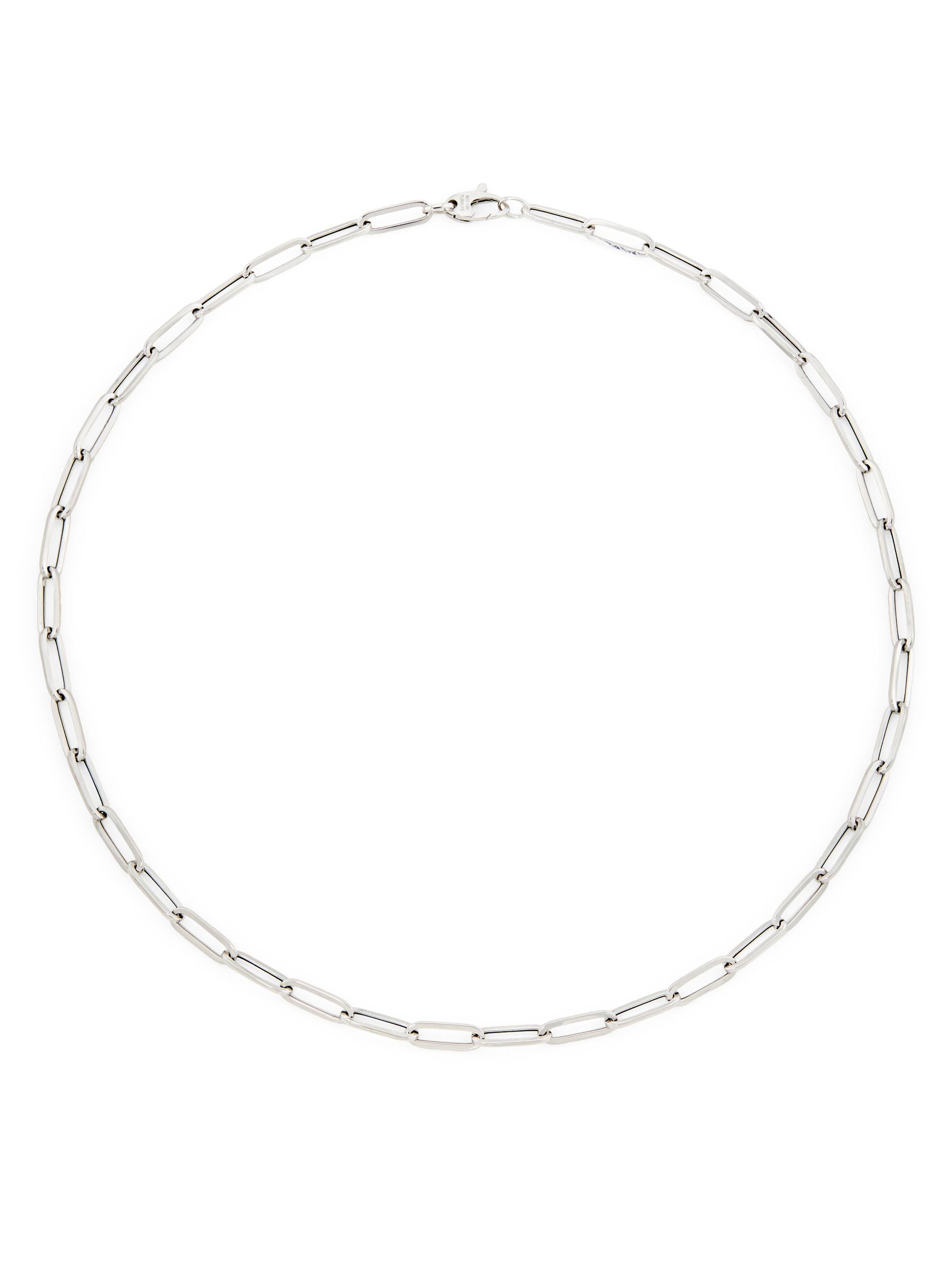 Saks Fifth Avenue Collection Women's 14K White Gold Paper Clip Chain Necklace/18" - White Gold