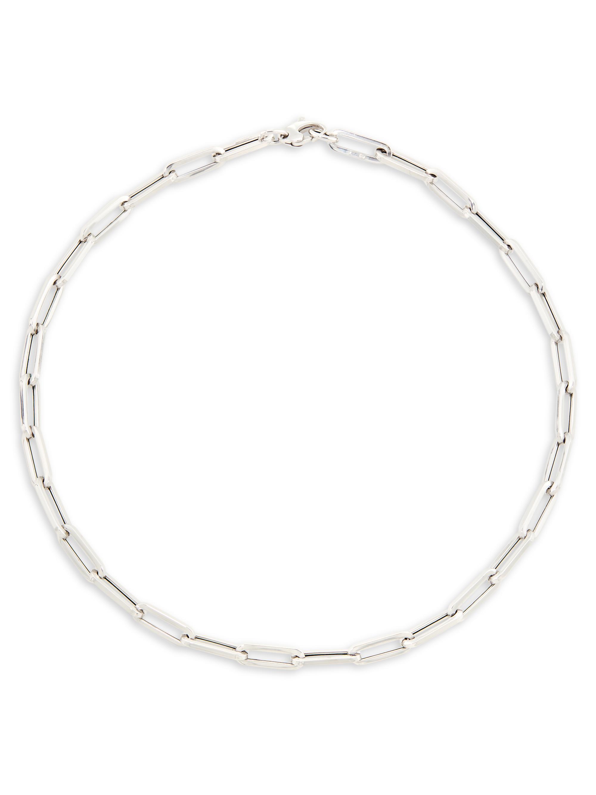 Saks Fifth Avenue Collection Women's 14K White Gold Paper Clip Chain Necklace/18" - White Gold