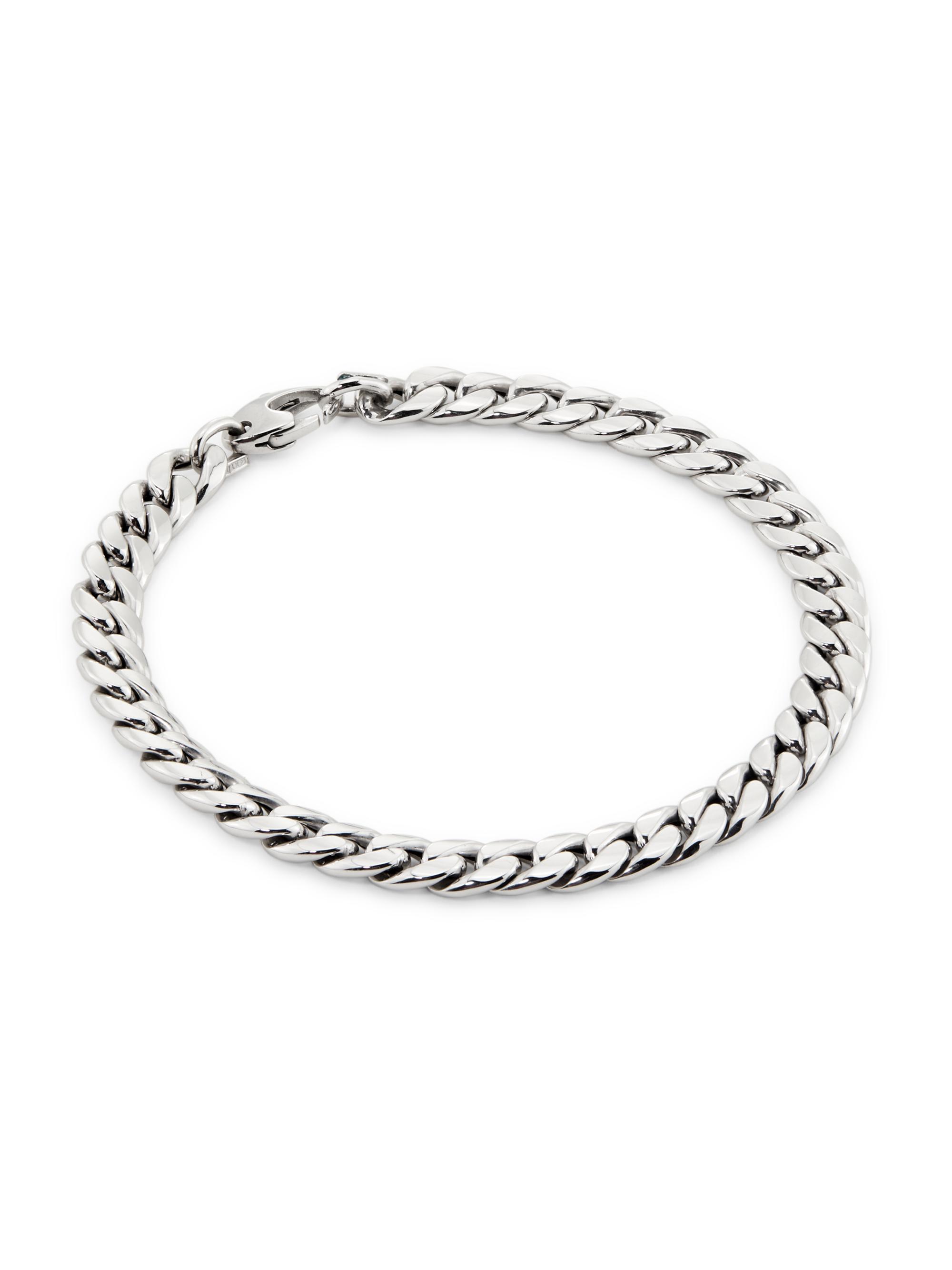 Saks Fifth Avenue Collection Women's 14K White Gold Curb Chain Bracelet/7.25" - White Gold