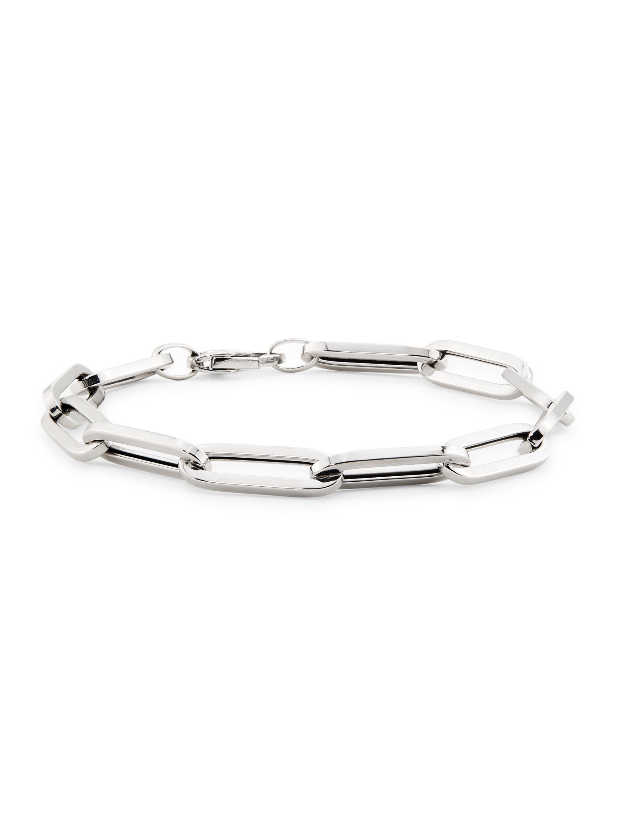 Saks Fifth Avenue Collection Women's 14K White Gold Paper Clip Chain Bracelet/7.5" - White Gold