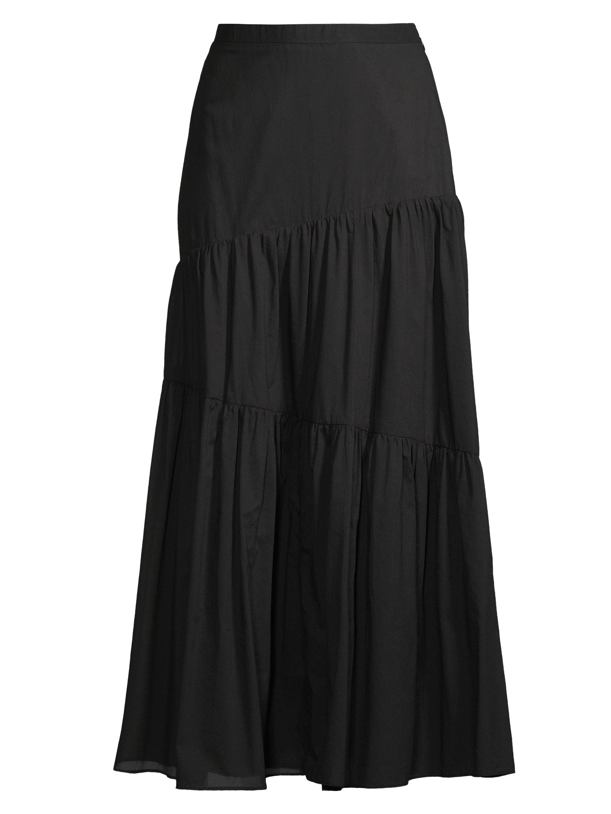 Modern Citizen Women's Runa Tiered Maxi Skirt - Black