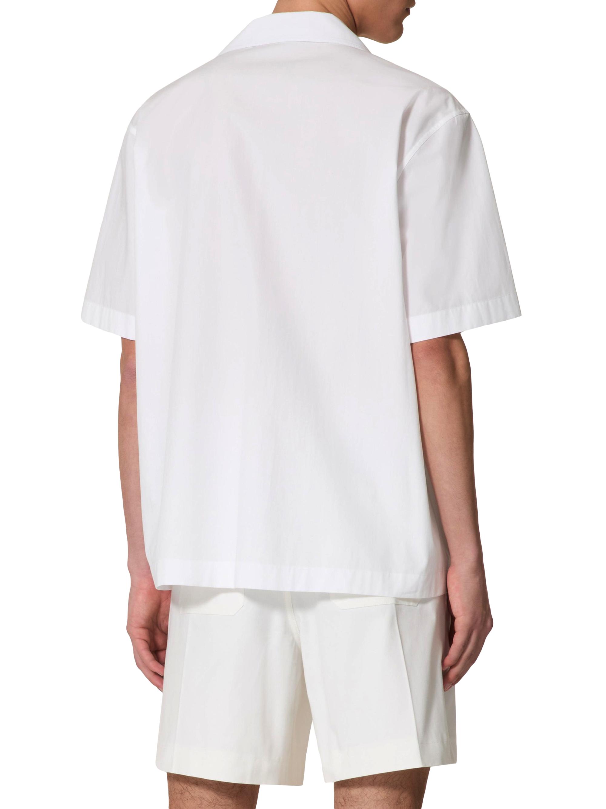 Valentino Garavani Cotton Poplin Bowling Shirt with Rubberized V