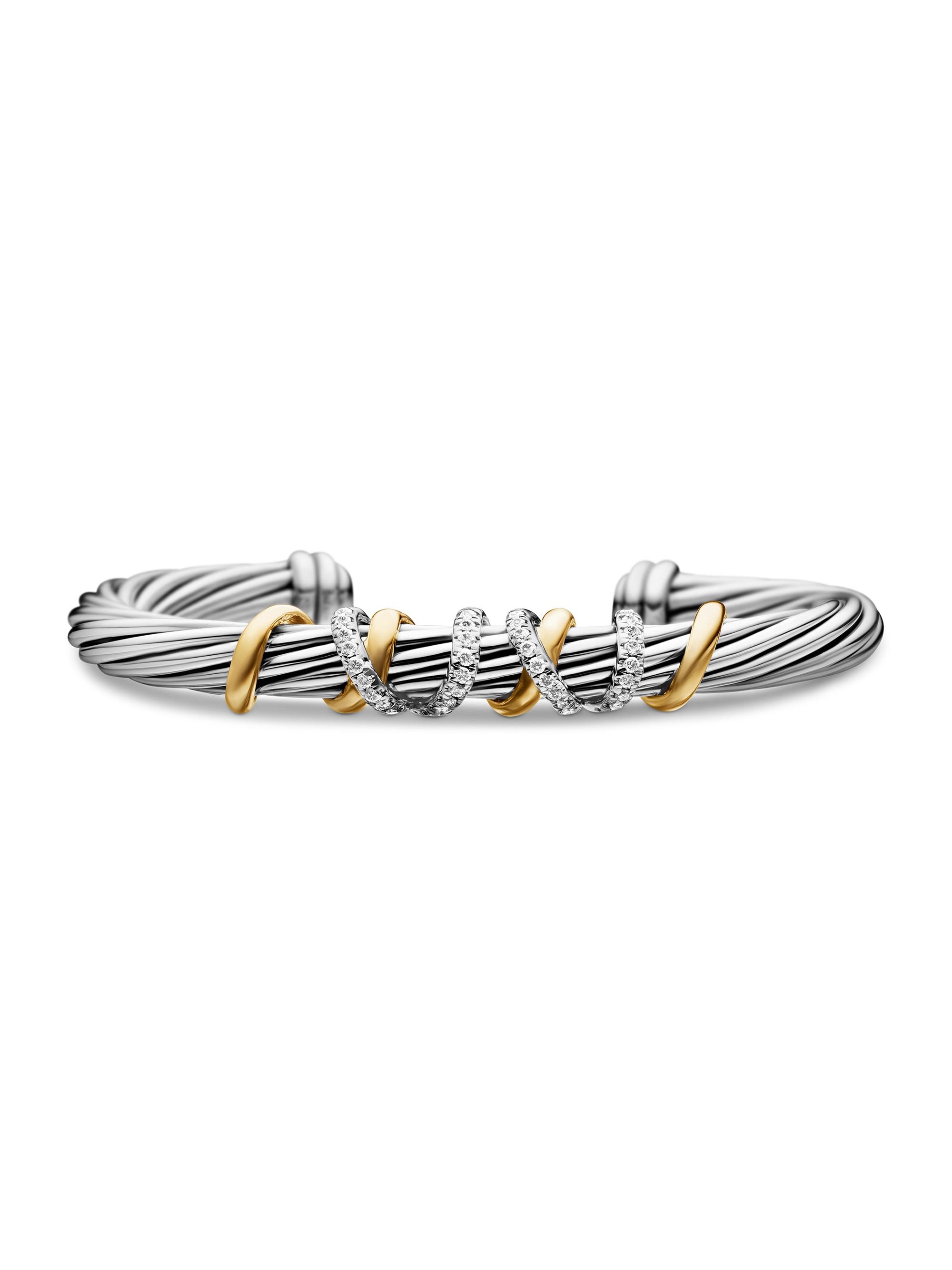 David Yurman Women's Helena Center Station Bracelet in Sterling Silver - Diamond