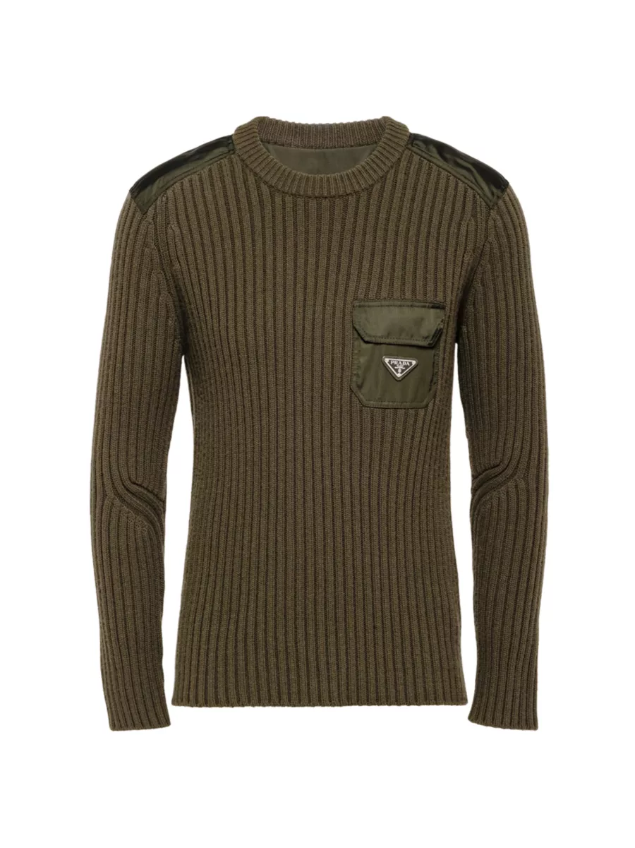 Shop Prada Wool and Cashmere Crew Neck Sweater | Saks Fifth Shop Prada Wool and Cashmere Crew Neck Sweater | Saks Fifth