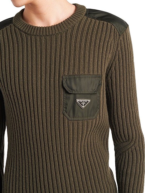 Shop Prada Wool and Cashmere Crew Neck Sweater | Saks Fifth Shop Prada Wool and Cashmere Crew Neck Sweater | Saks Fifth