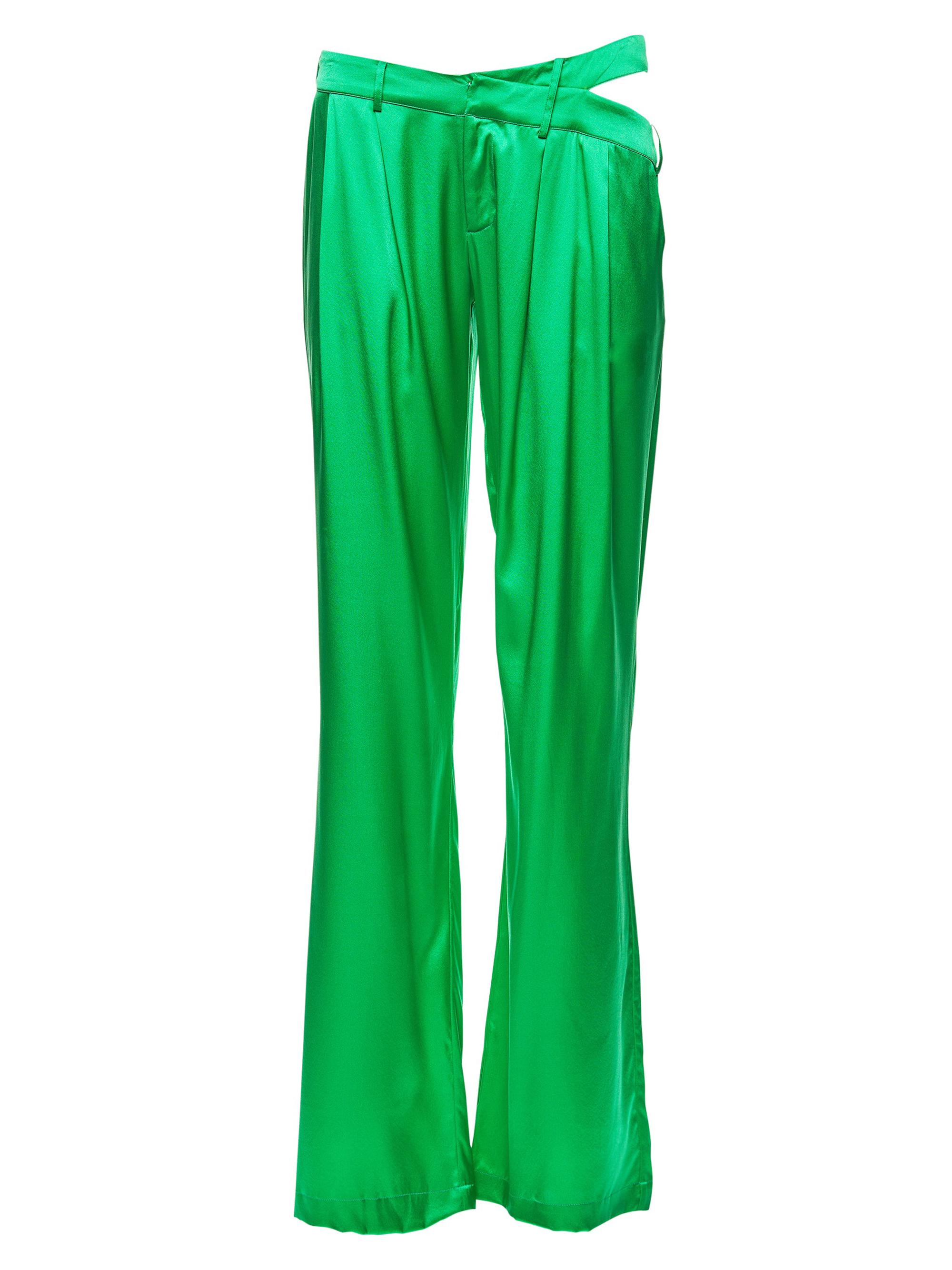 Ser.o.ya Women's Zarri Silk Pants - Kelly Green