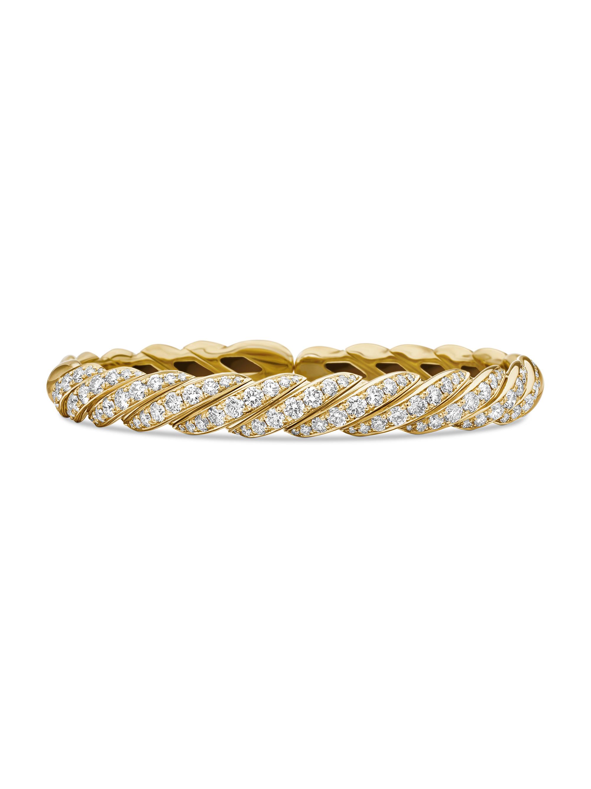 David Yurman Women's Pavéflex Bracelet in 18K Yellow Gold - Diamond