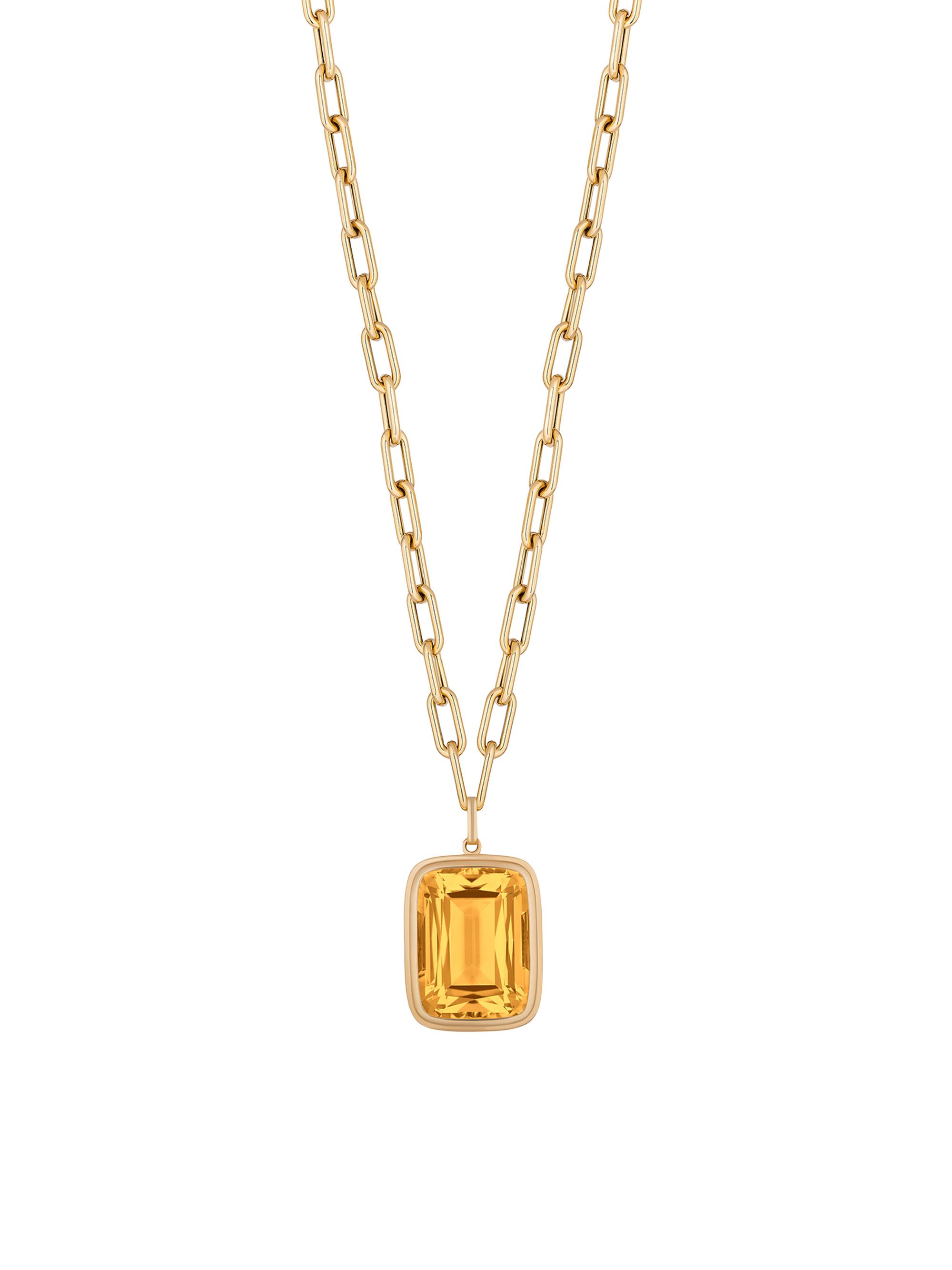 Goshwara Women's Manhattan 18K Yellow Gold & Madeira Citrine Pendant Necklace - Citrine