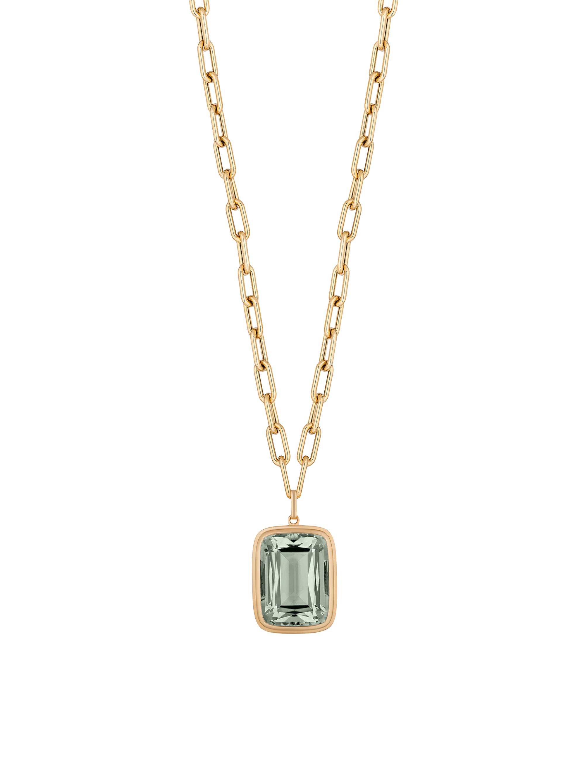 Goshwara Women's Manhattan 18K Yellow Gold & Prasiolite Pendant Necklace - Prasiolite