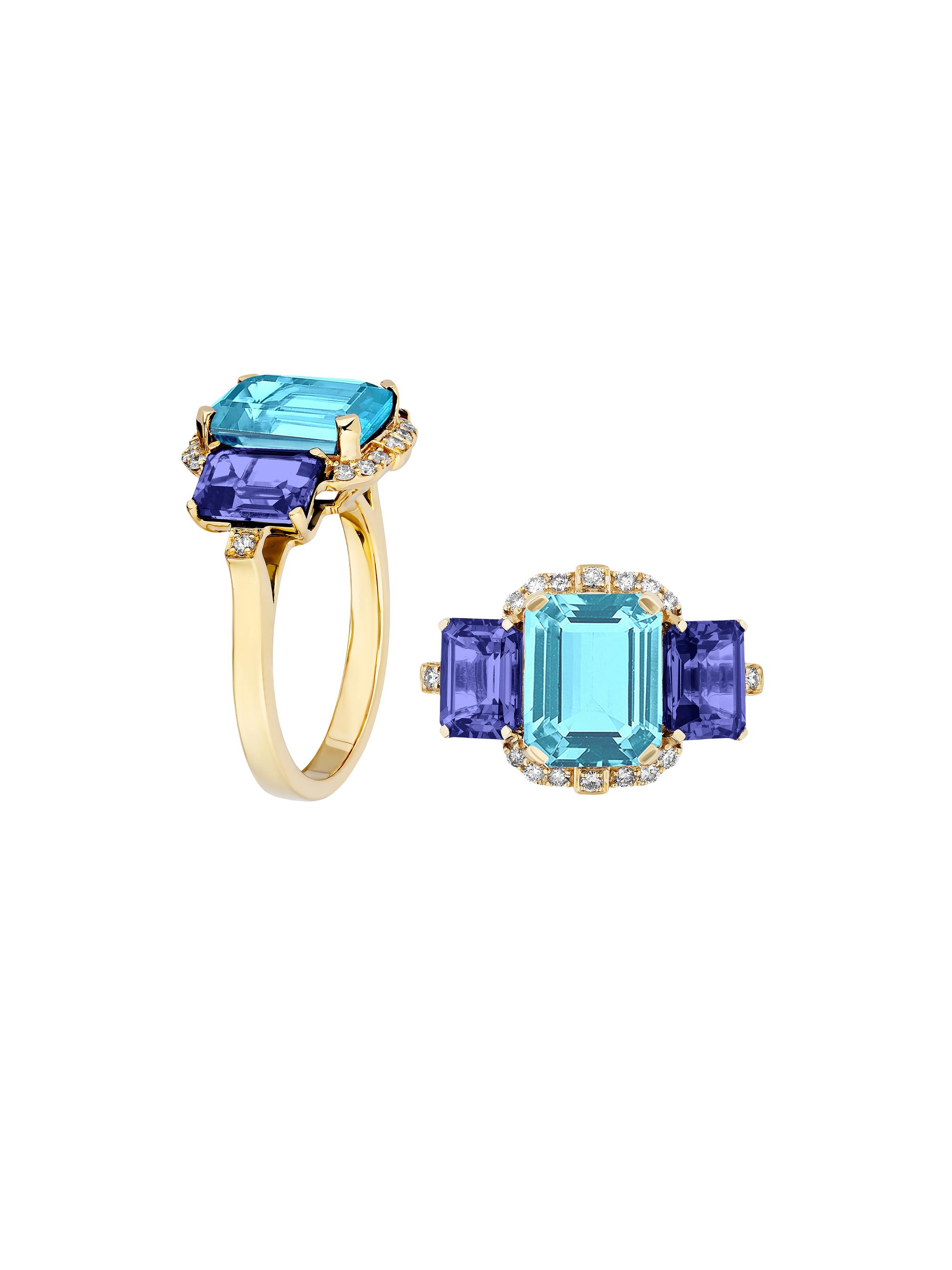 Goshwara Women's Gossip 18K Yellow Gold & Multi-Gemstone Ring - Blue