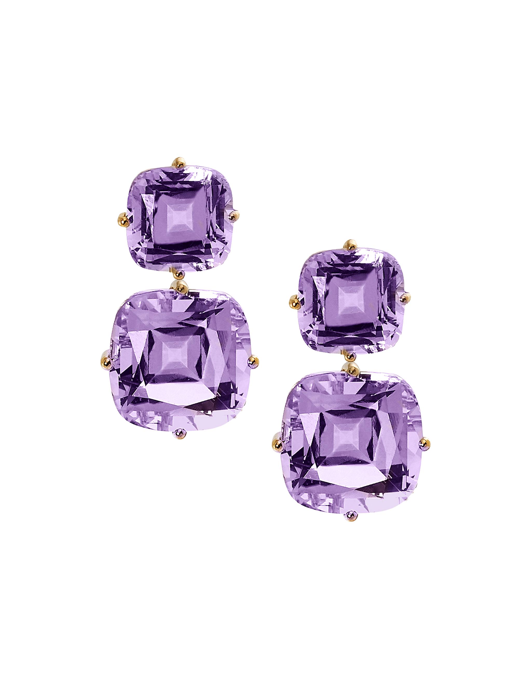 Goshwara Women's Gossip 18K Yellow Gold & Amethyst Drop Earrings - Amethyst