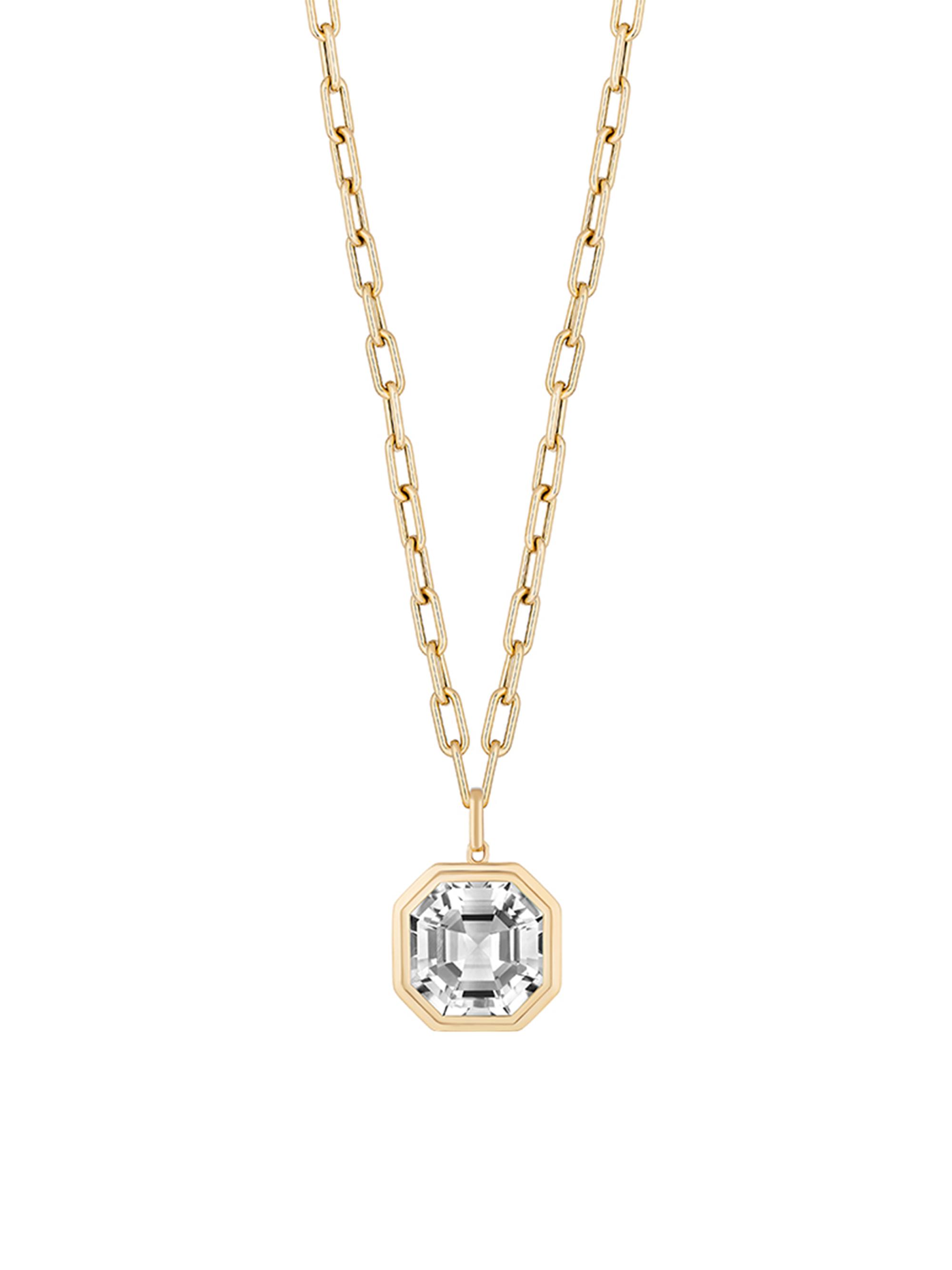 Goshwara Women's Manhattan 18K Yellow Gold & Rock Crystal Pendant Necklace - Yellow Gold