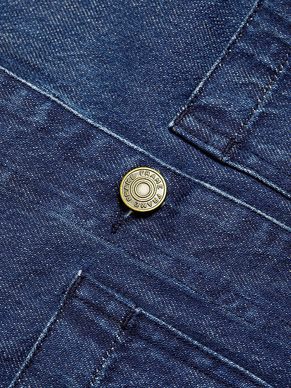 Shop Frame Collarless Denim Jacket | Saks Fifth Avenue Shop Frame Collarless Denim Jacket | Saks Fifth Avenue