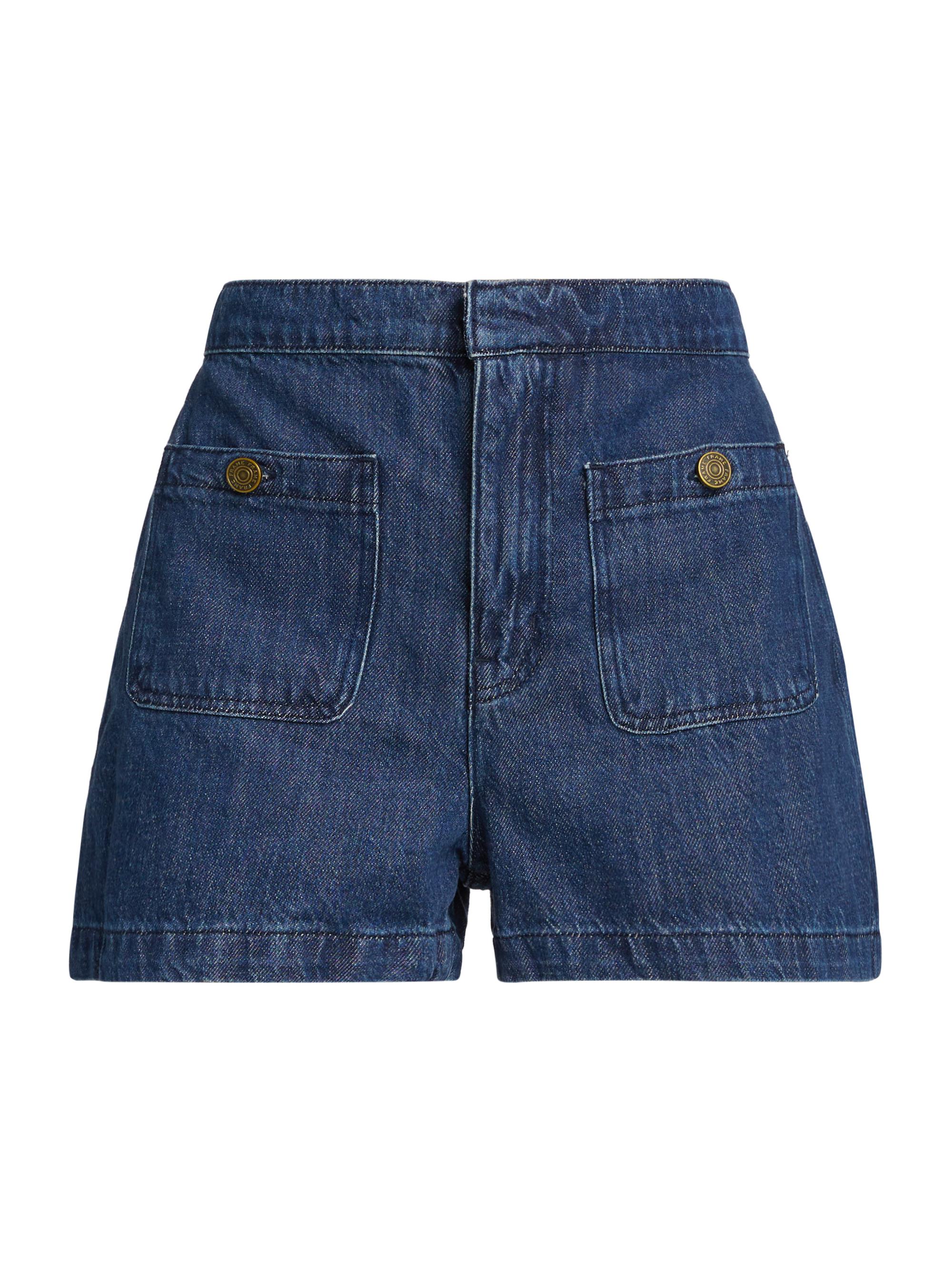Frame Women's Patch-Pocket Denim Shorts - Cleopatra