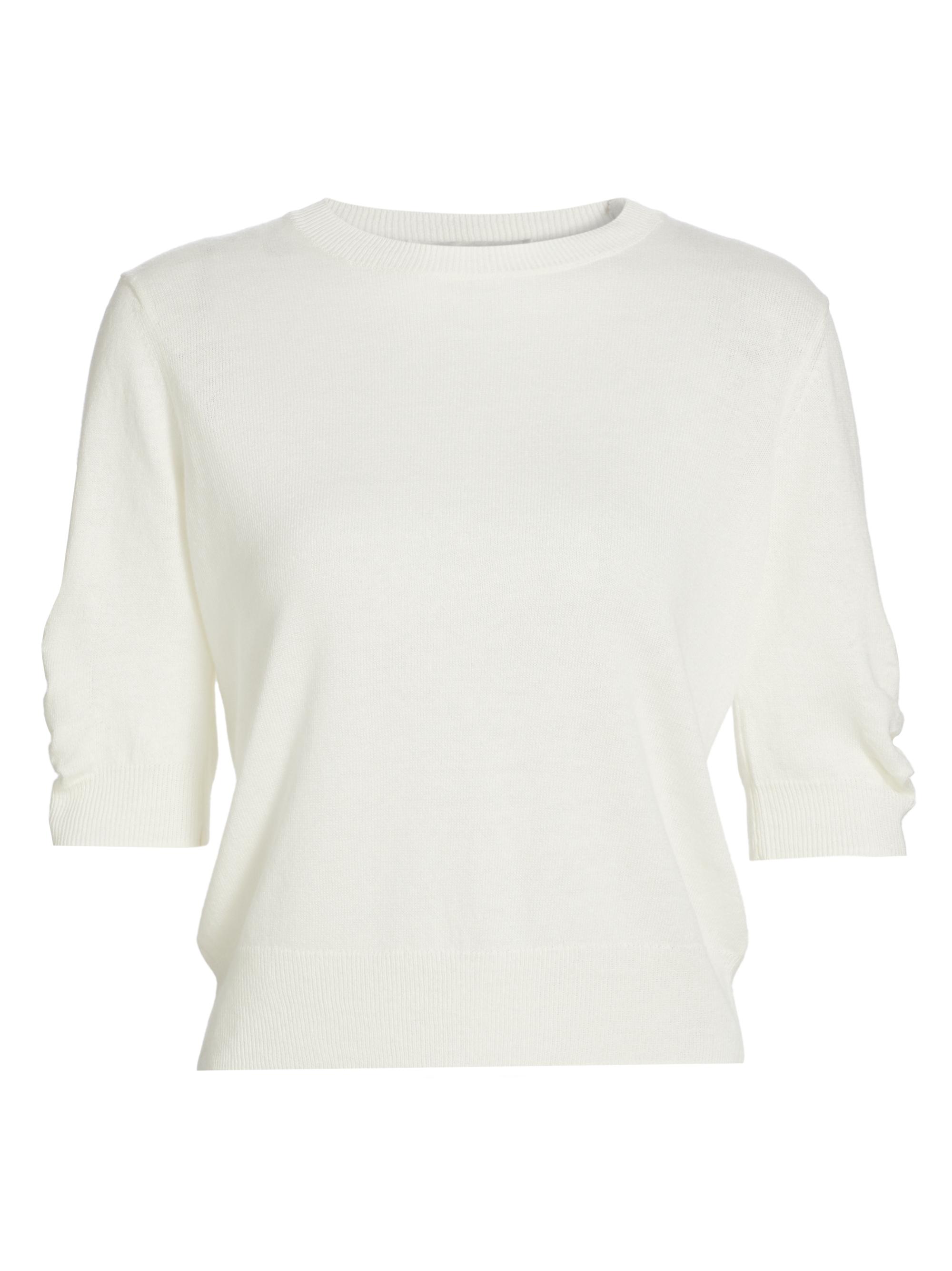 Frame Women's Gathered Sleeve Sweater - Cream