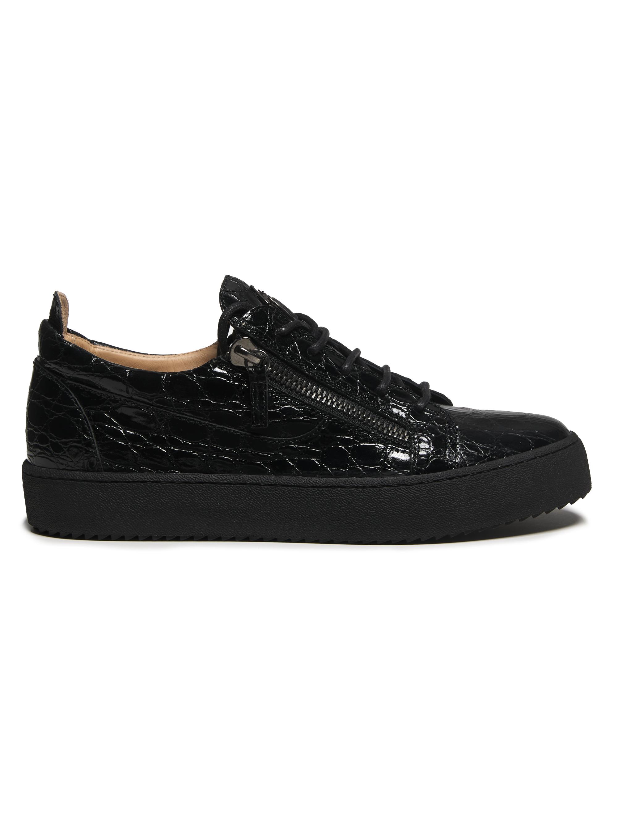 Shop Giuseppe Zanotti Embossed-Leather Sneakers | Saks Fifth Avenue