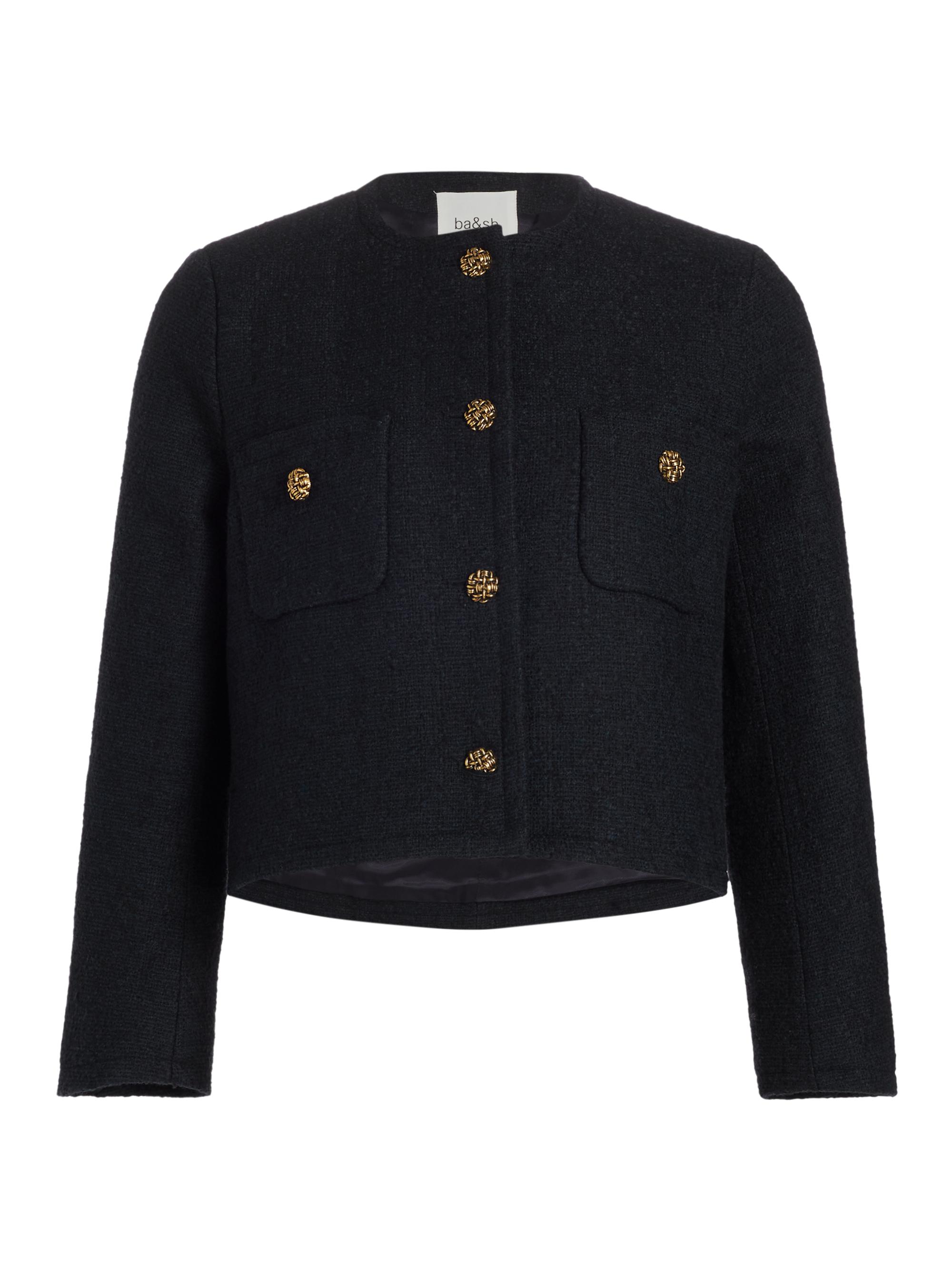 ba&sh ブラック ジャケット ba&sh Misly Double-Breasted Tailored Jacket | Saks Fifth Avenue