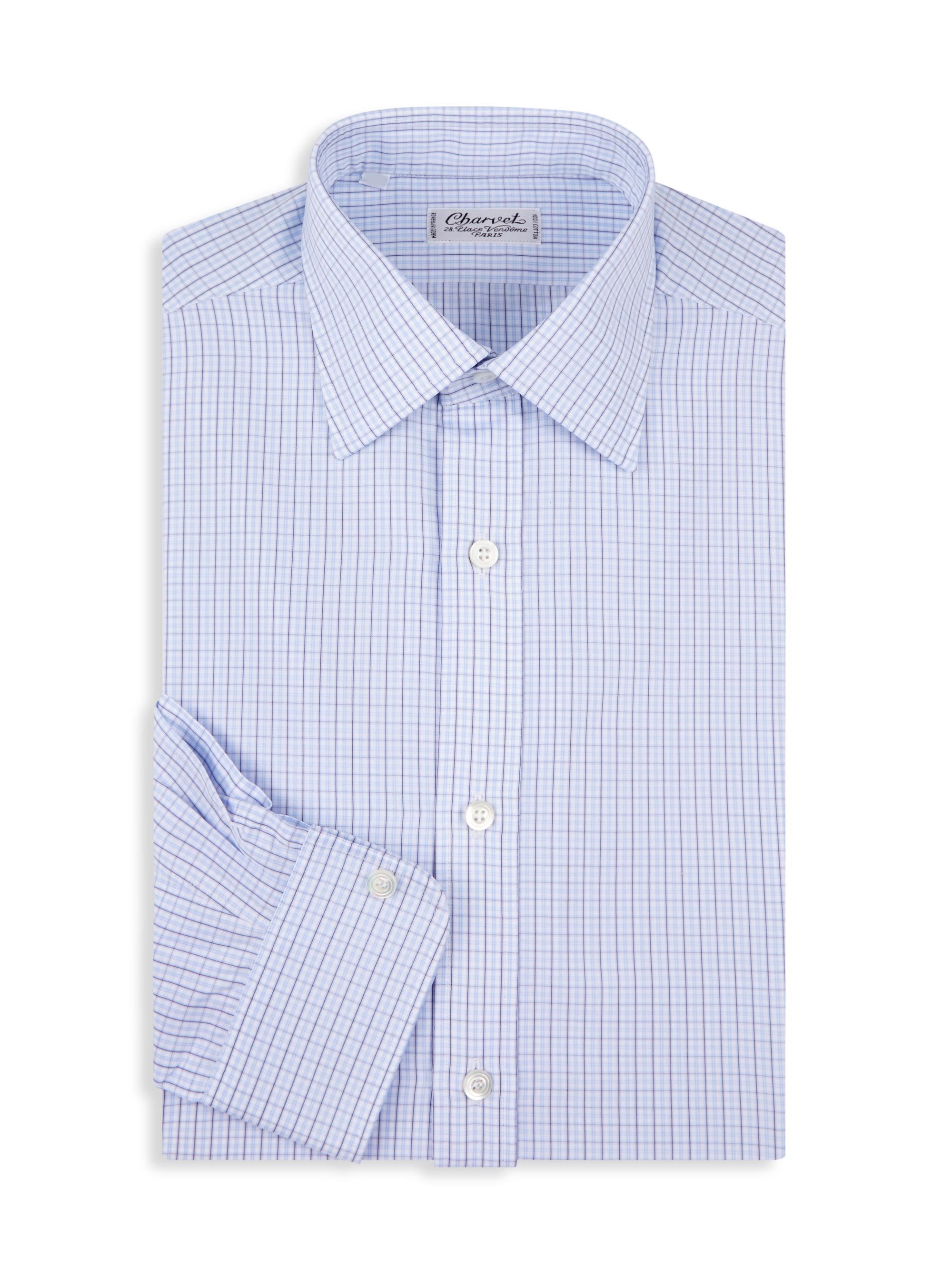 Charvet Check Cotton Button-Front Shirt | Saks Fifth Avenue