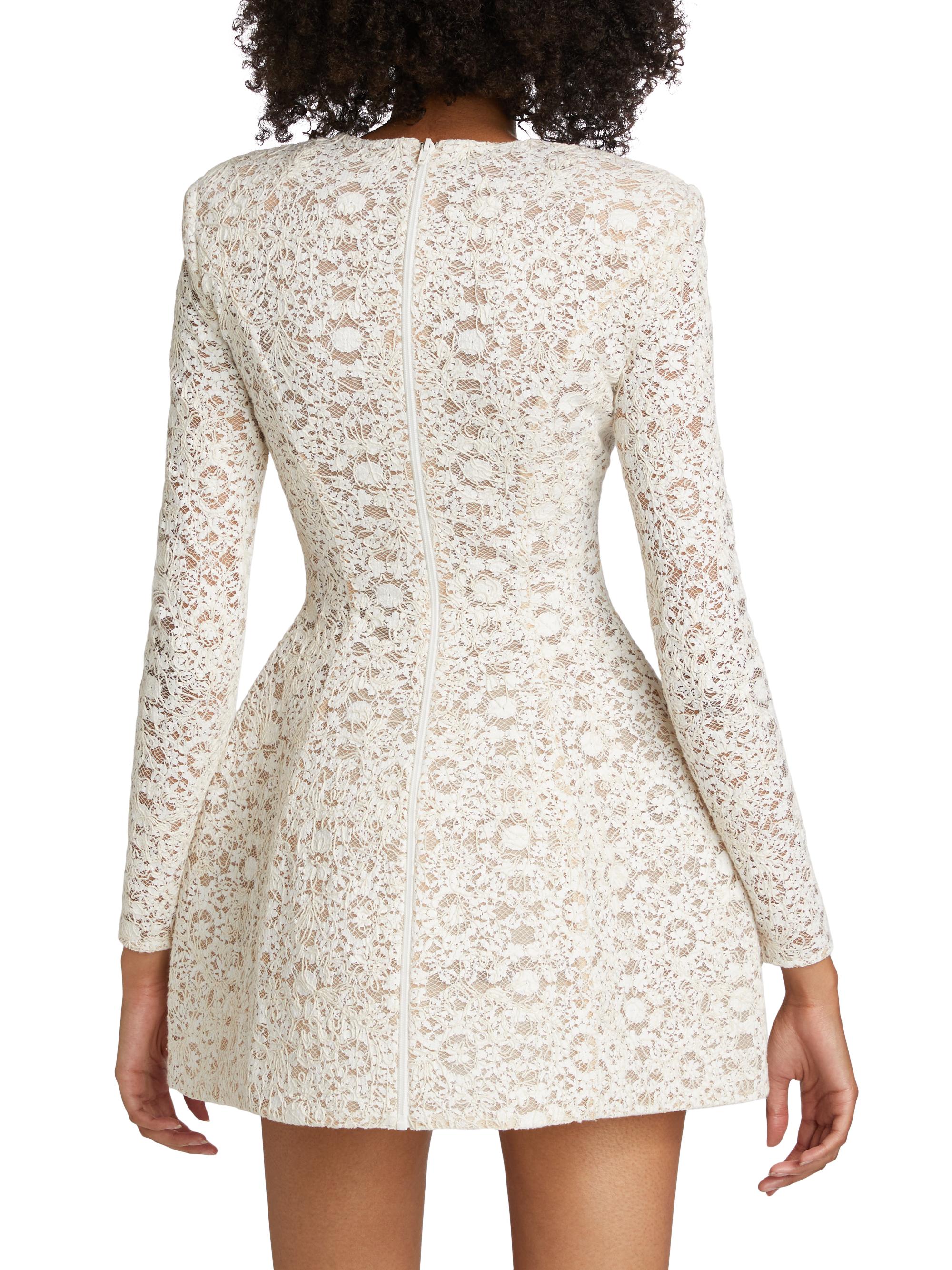 Bronx Banco Courtney Blanc Lace Bow Minidress | Saks Fifth Avenue