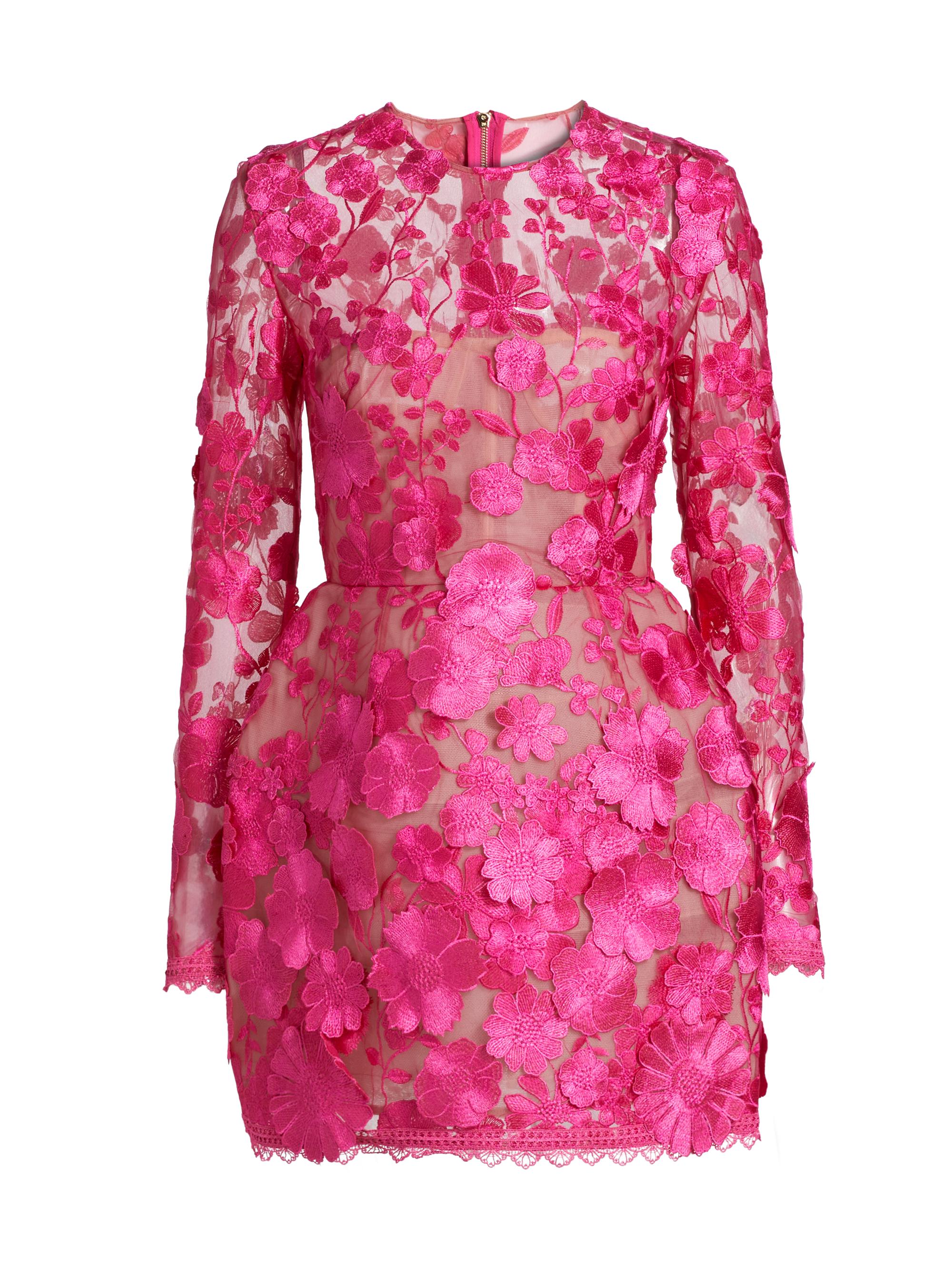 Bronx and Banco Women's Bouquet Maraya Floral Minidress - Fushsia
