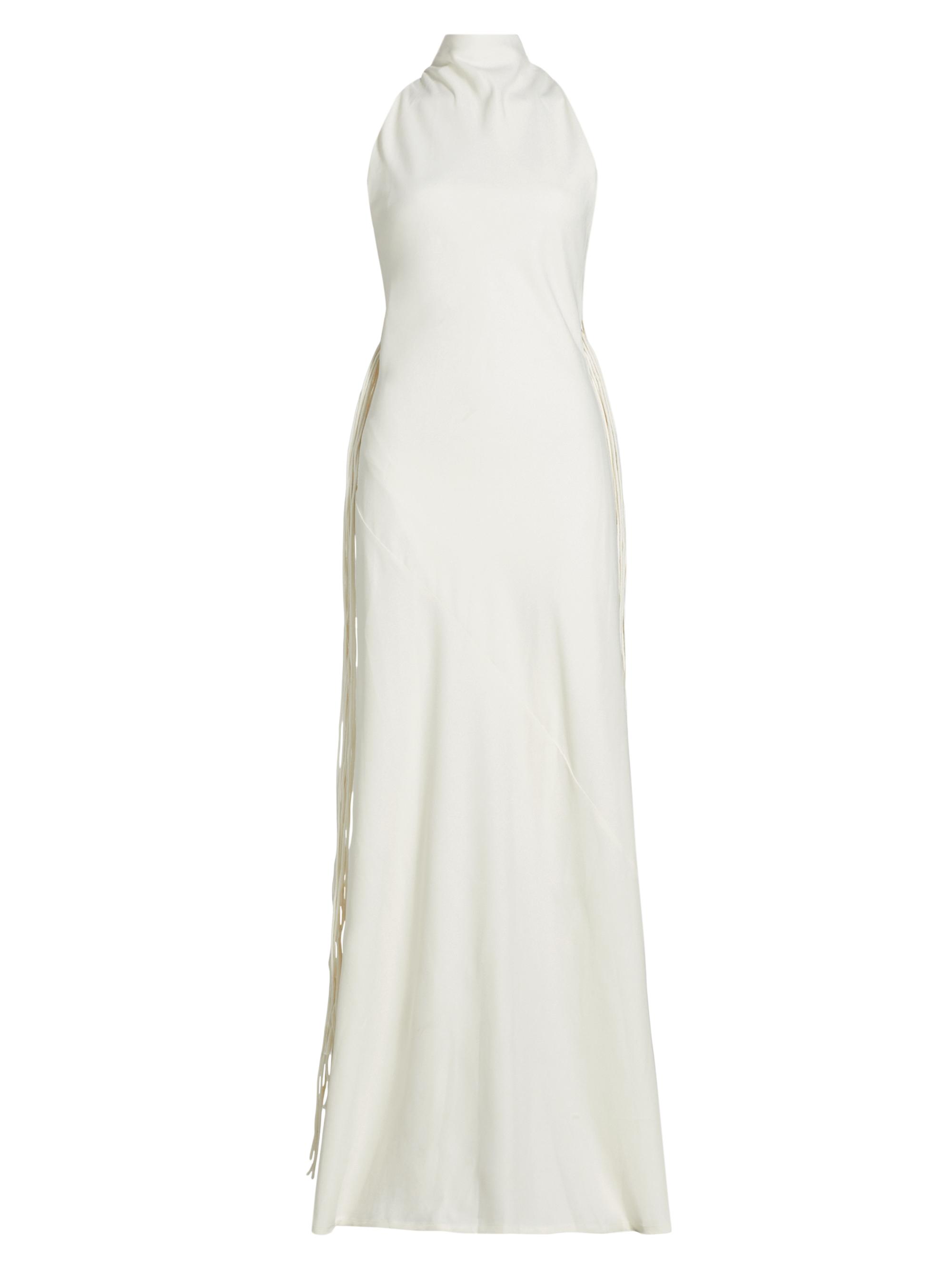 Sabina Musáyev Women's Whitney Crocheted-Back Gown - White Snow
