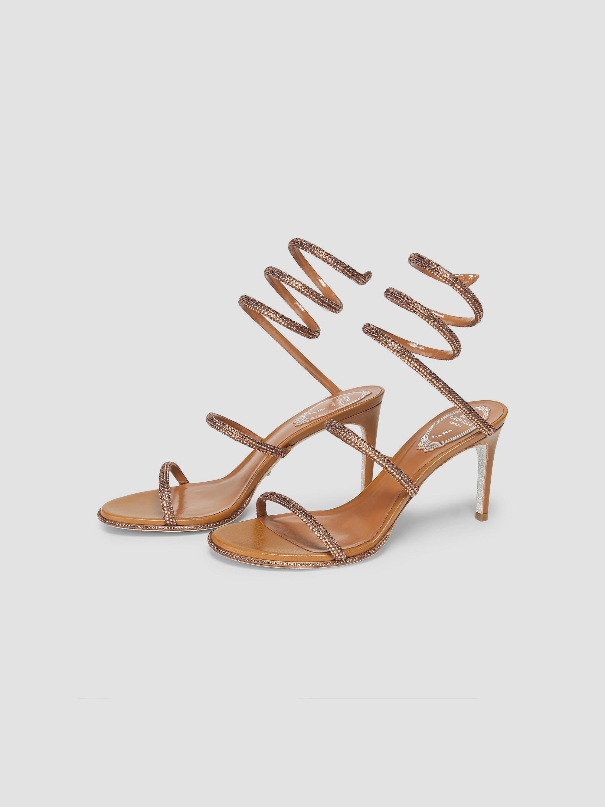 Rene Caovilla Cleo 75MM Satin Sandals | Saks Fifth Avenue